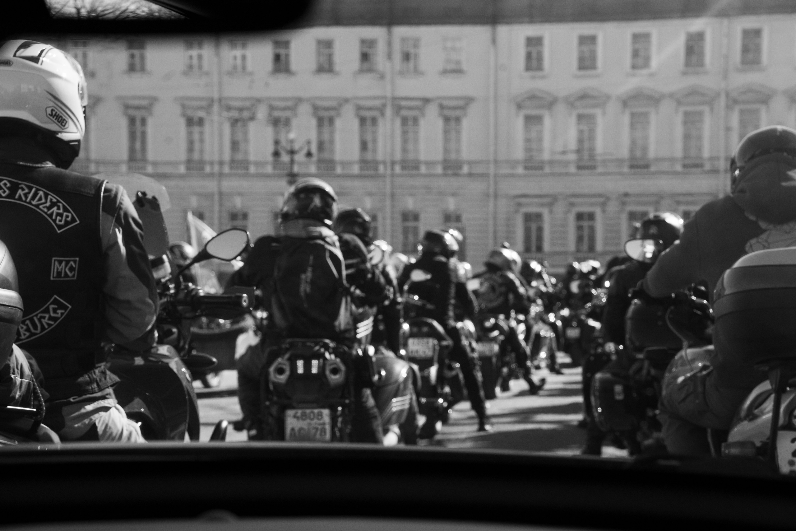Весенний прохват мотоклуба Normans Riders MC. Концертный и репортажный фотограф в Санкт-Петербурге Слава Пахомов