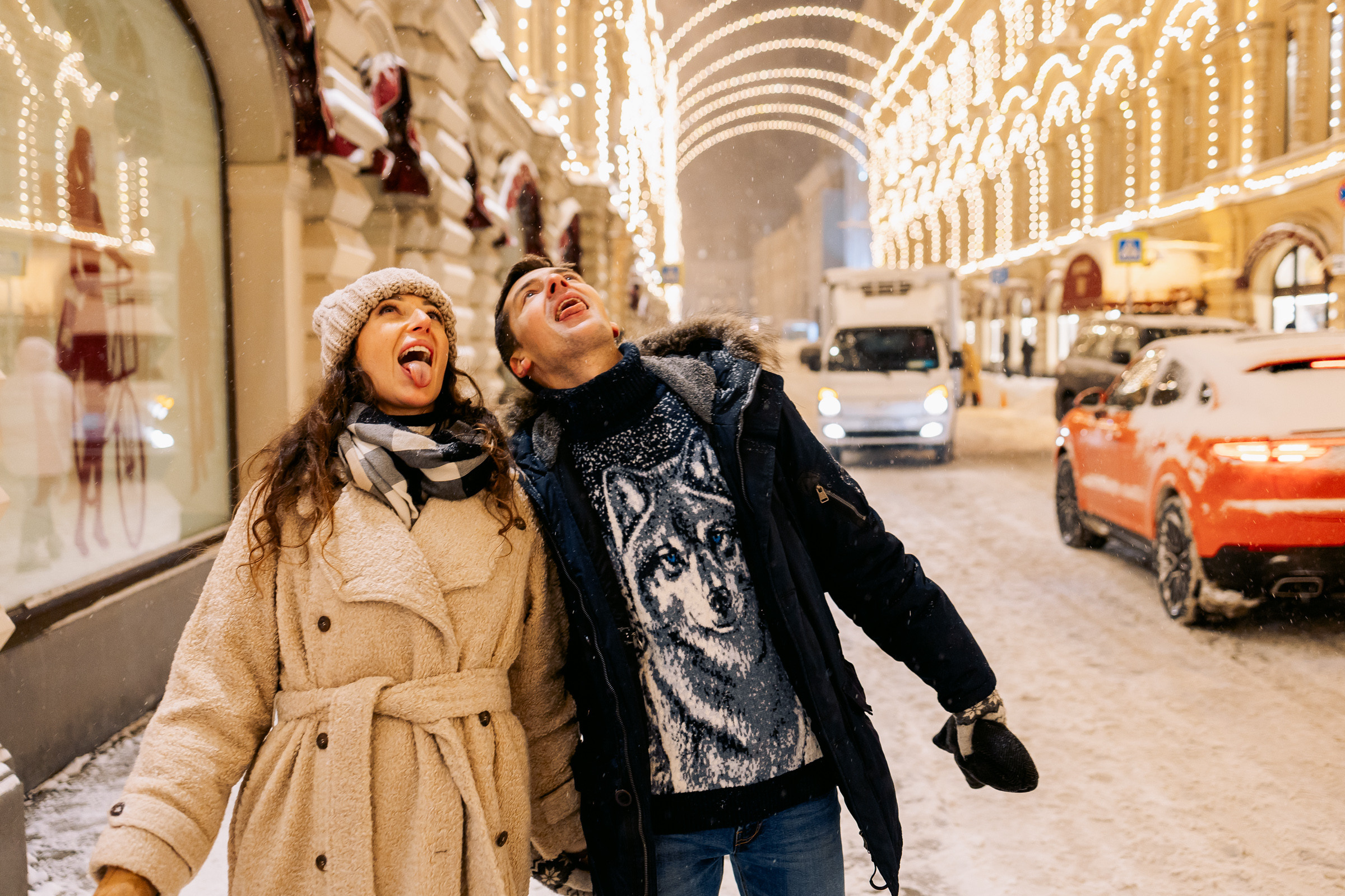 Зимняя фотосессия у Гума. Семейный Фотограф в Москве Евгения Симоненко