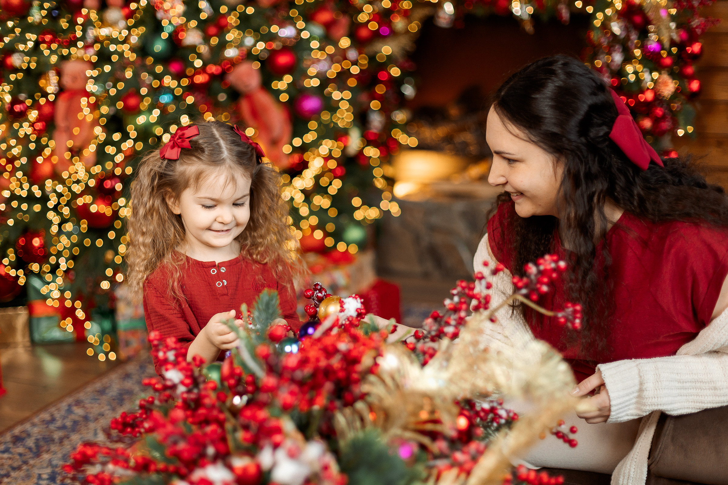 Настя и Алиса Новогоднее настроение. Семейный Фотограф в Москве Евгения Симоненко