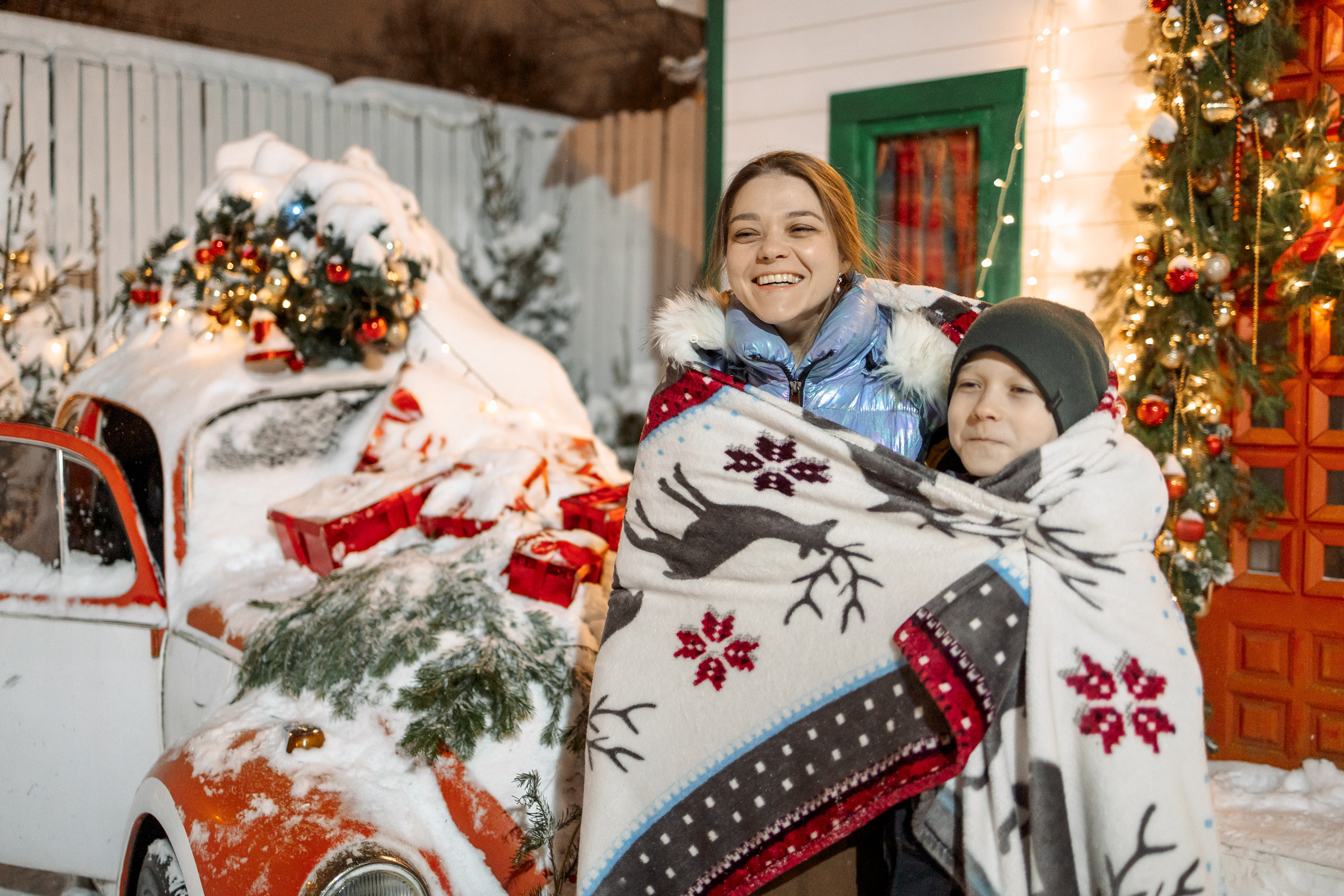 Новогодняя история большой семьи. Семейный Фотограф в Москве Евгения Симоненко
