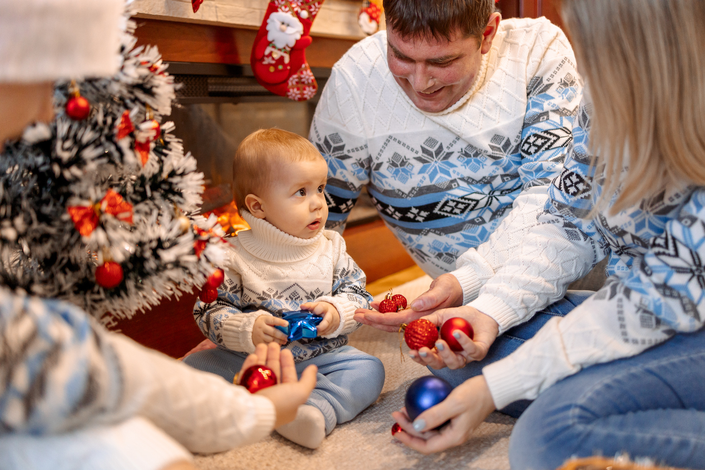 Елена с семьей Новогоднее настроение