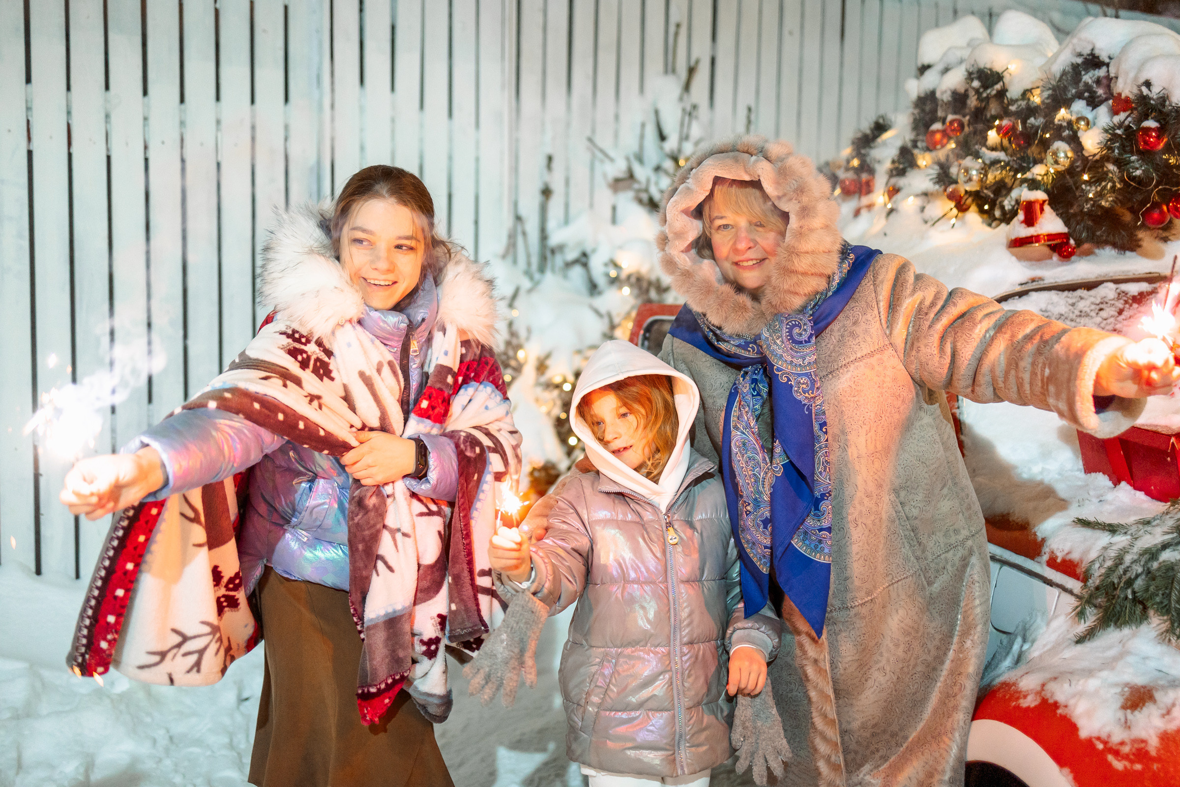 Новогодняя история большой семьи. Семейный Фотограф в Москве Евгения Симоненко