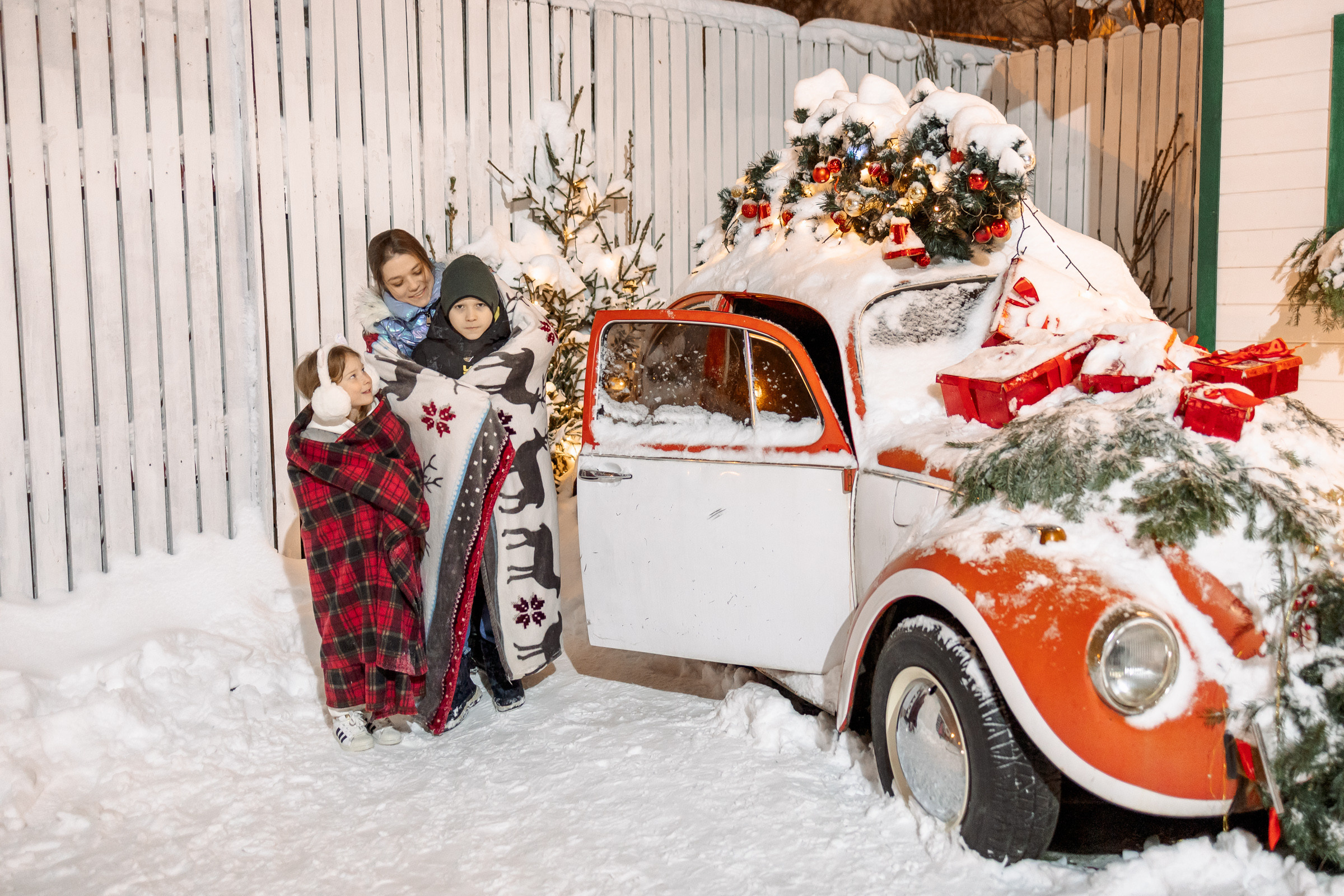 Новогодняя история большой семьи. Семейный Фотограф в Москве Евгения Симоненко