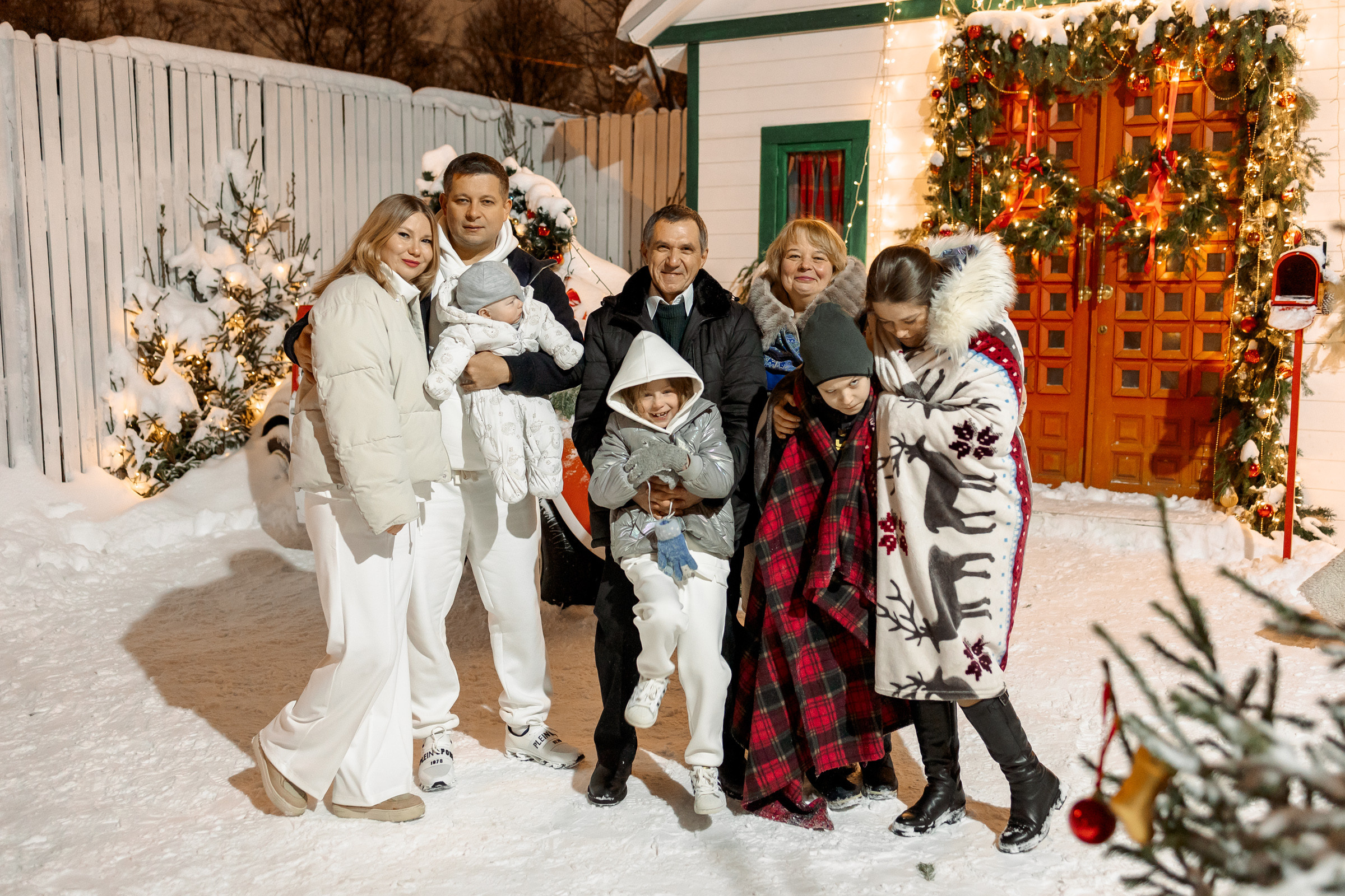 Новогодняя история большой семьи. Семейный Фотограф в Москве Евгения Симоненко