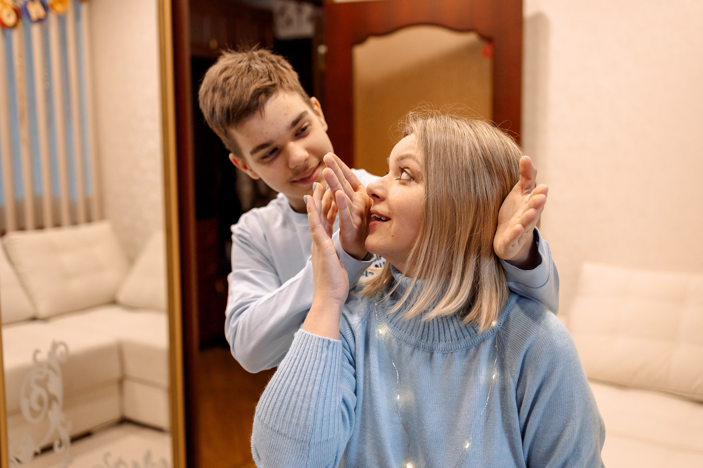 Елена с семьей Новогоднее настроение