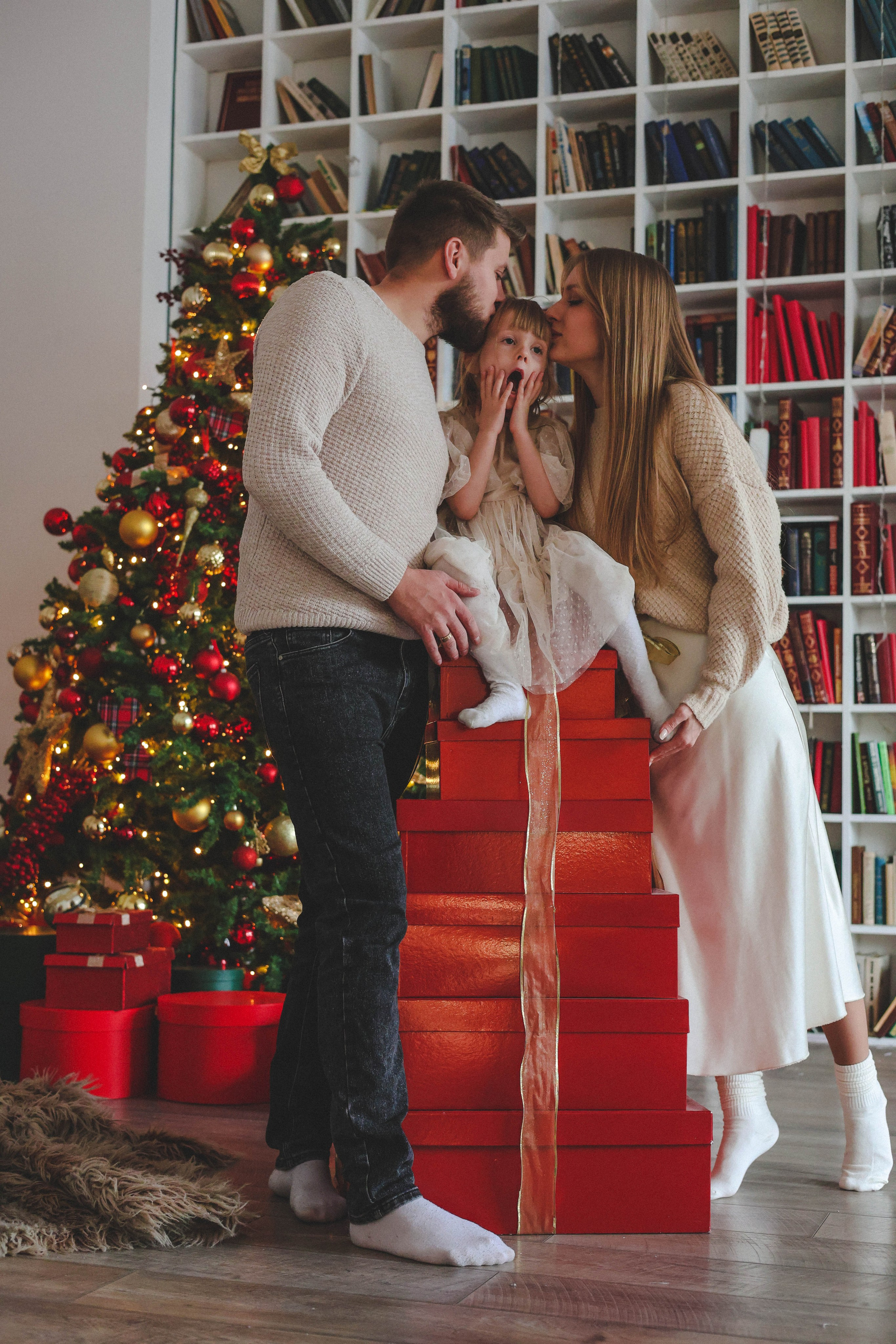 Новогодняя история «Кира и ее семья». Фотограф в Москве Анастасия Калинина