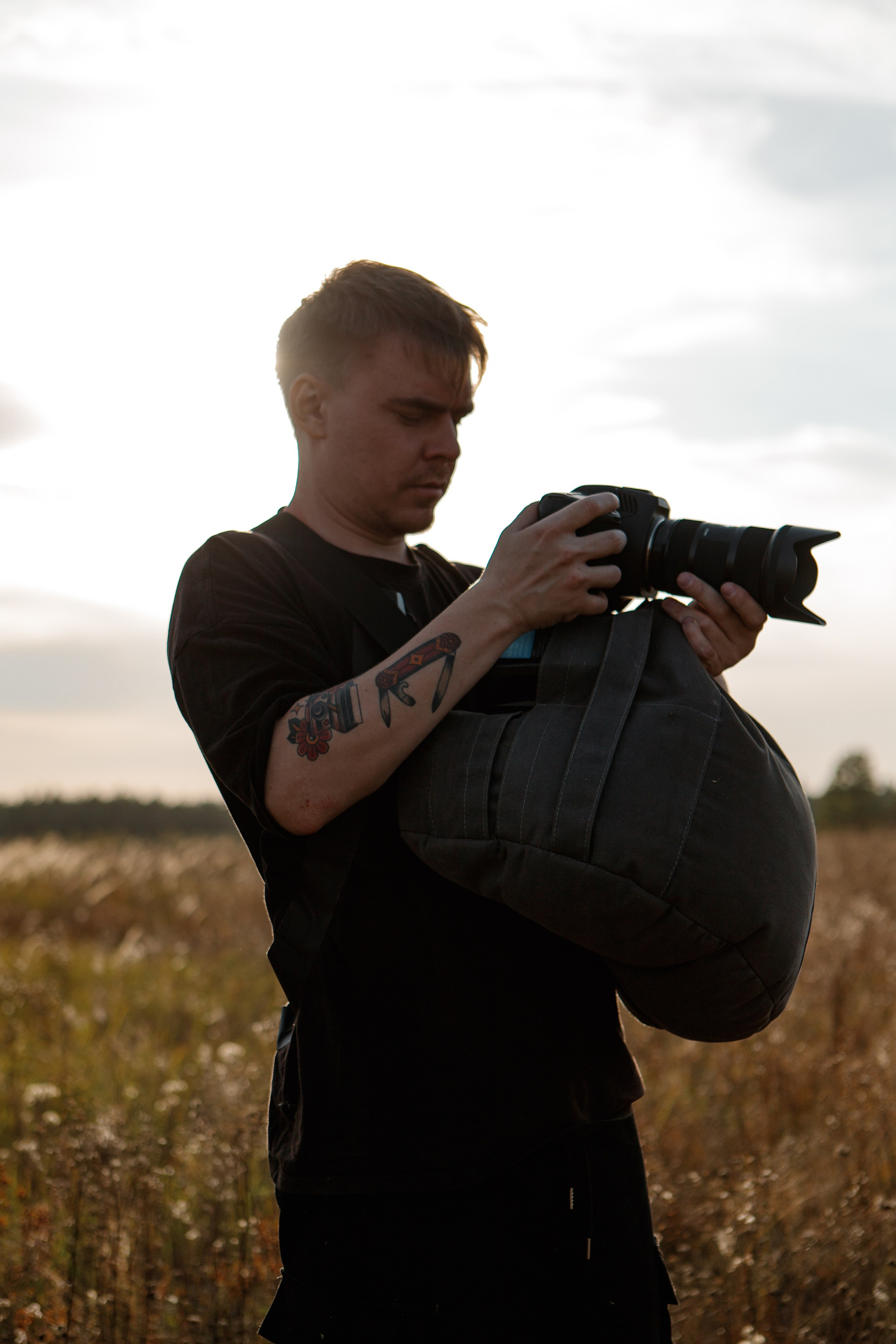 Backstage. Съемка клипа в поле. Фотограф Анастасия Кулешова