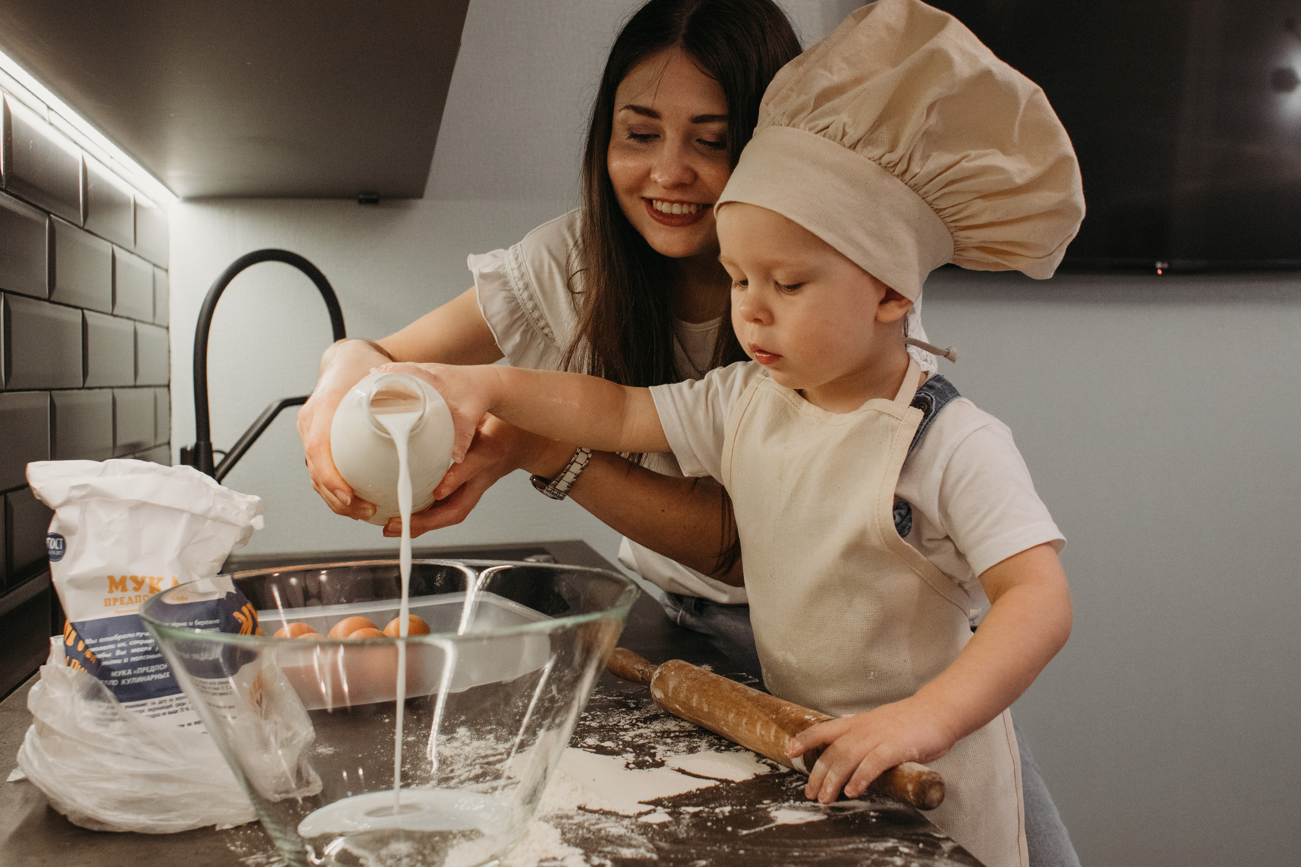 Готовим с малышом. Семейный фотограф в Санкт-Петербурге Ева Маркова