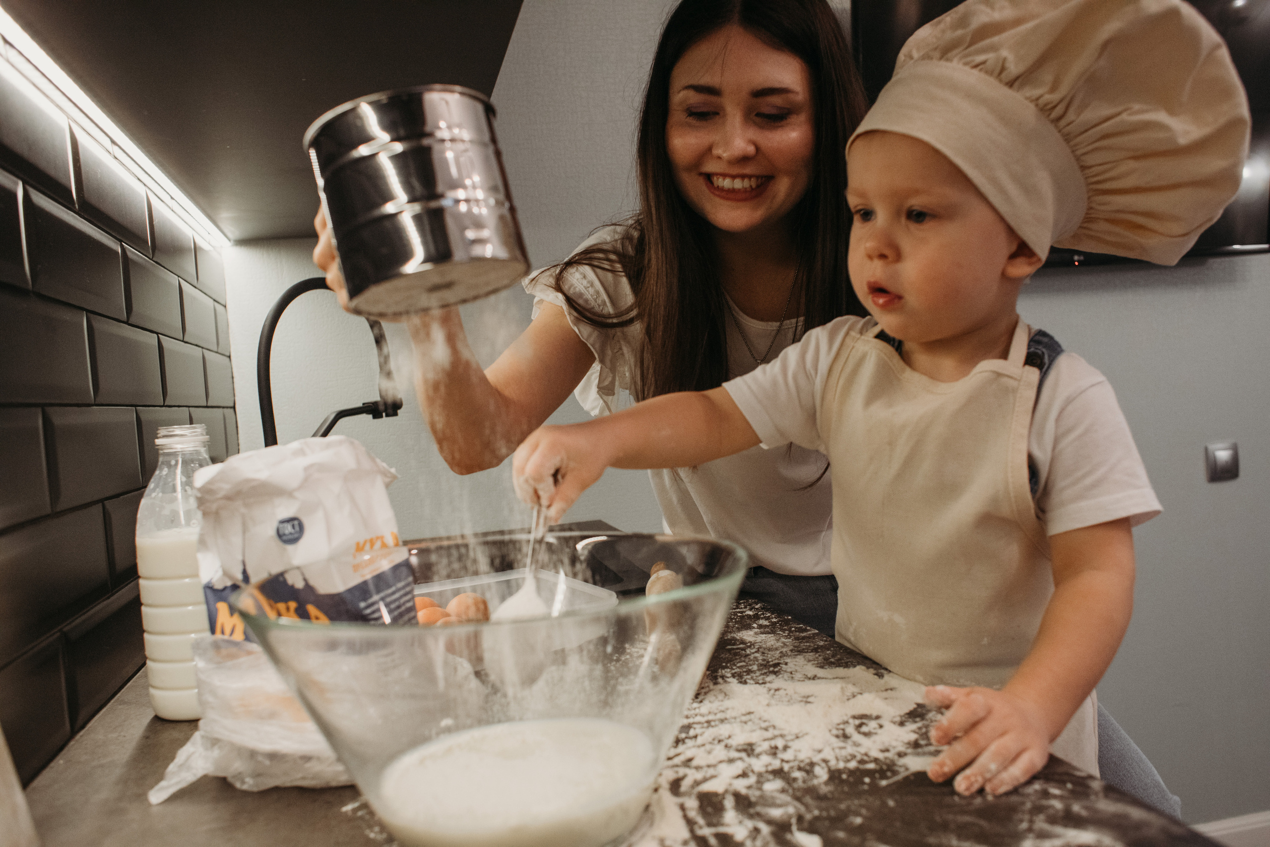 Готовим с малышом. Семейный фотограф в Санкт-Петербурге Ева Маркова