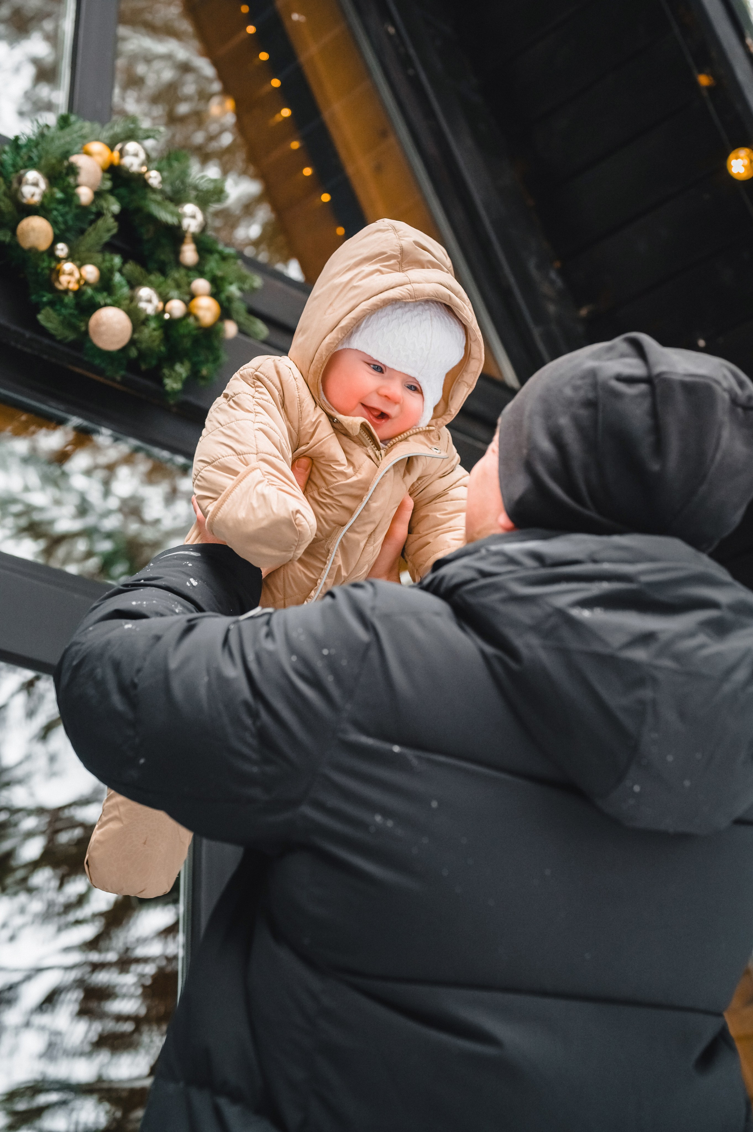 Семейная новогодняя фотосессия за городом. Фотограф Юлия Кондратьева