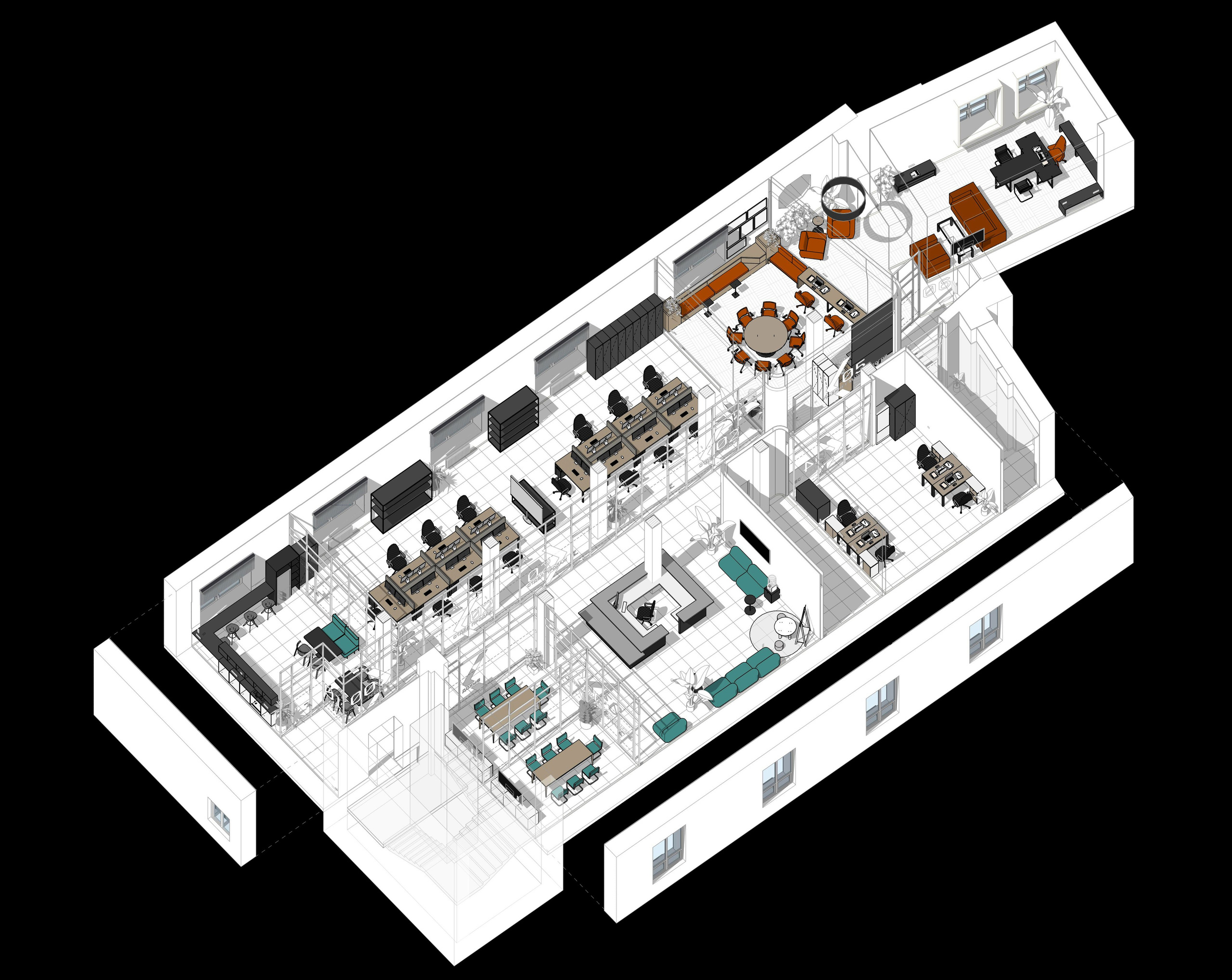Расстановка мебели в офисе. Комплектация мебели в офисные пространства