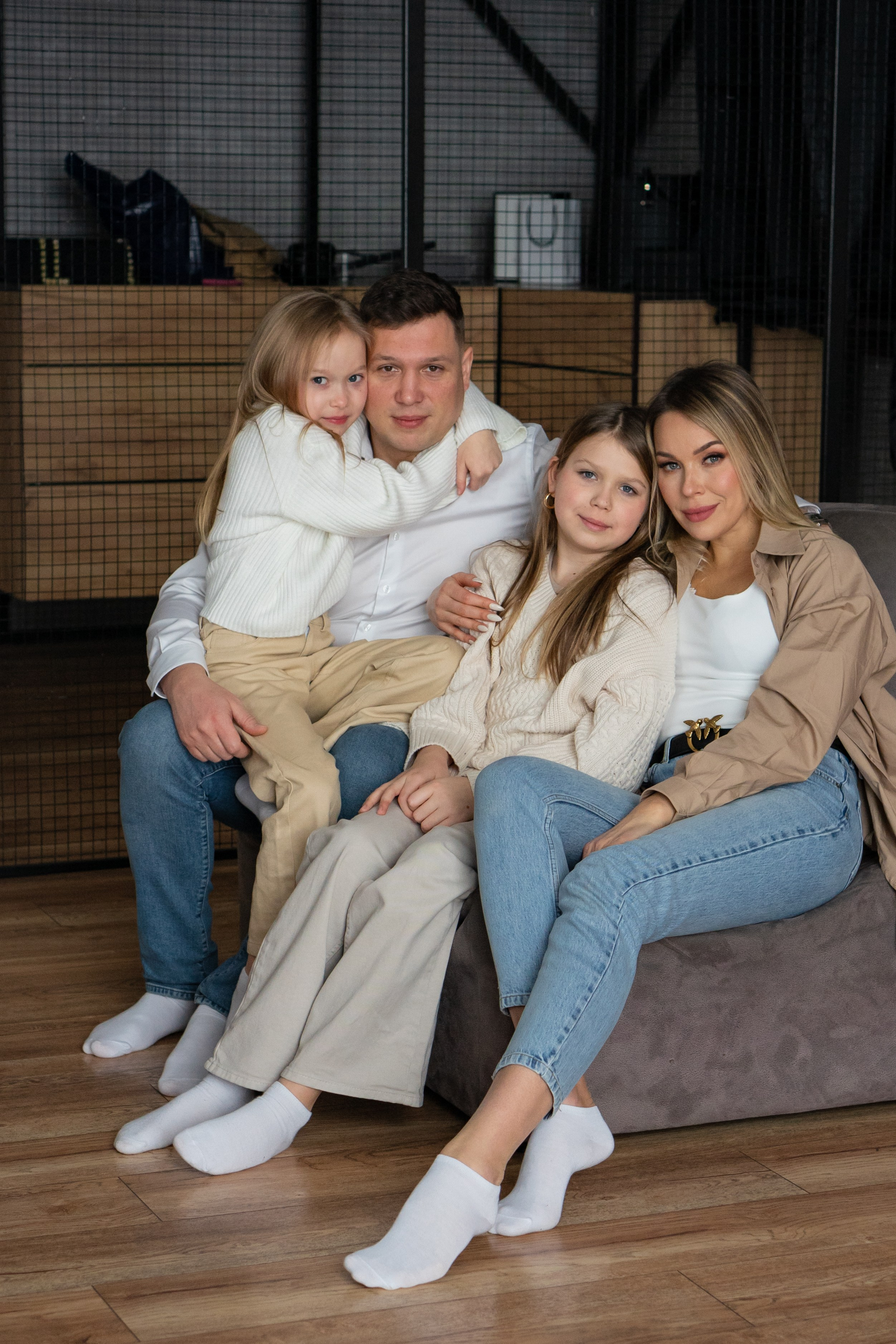 Семья К. Новогодняя история в студии. Фотограф Ольга Игорева