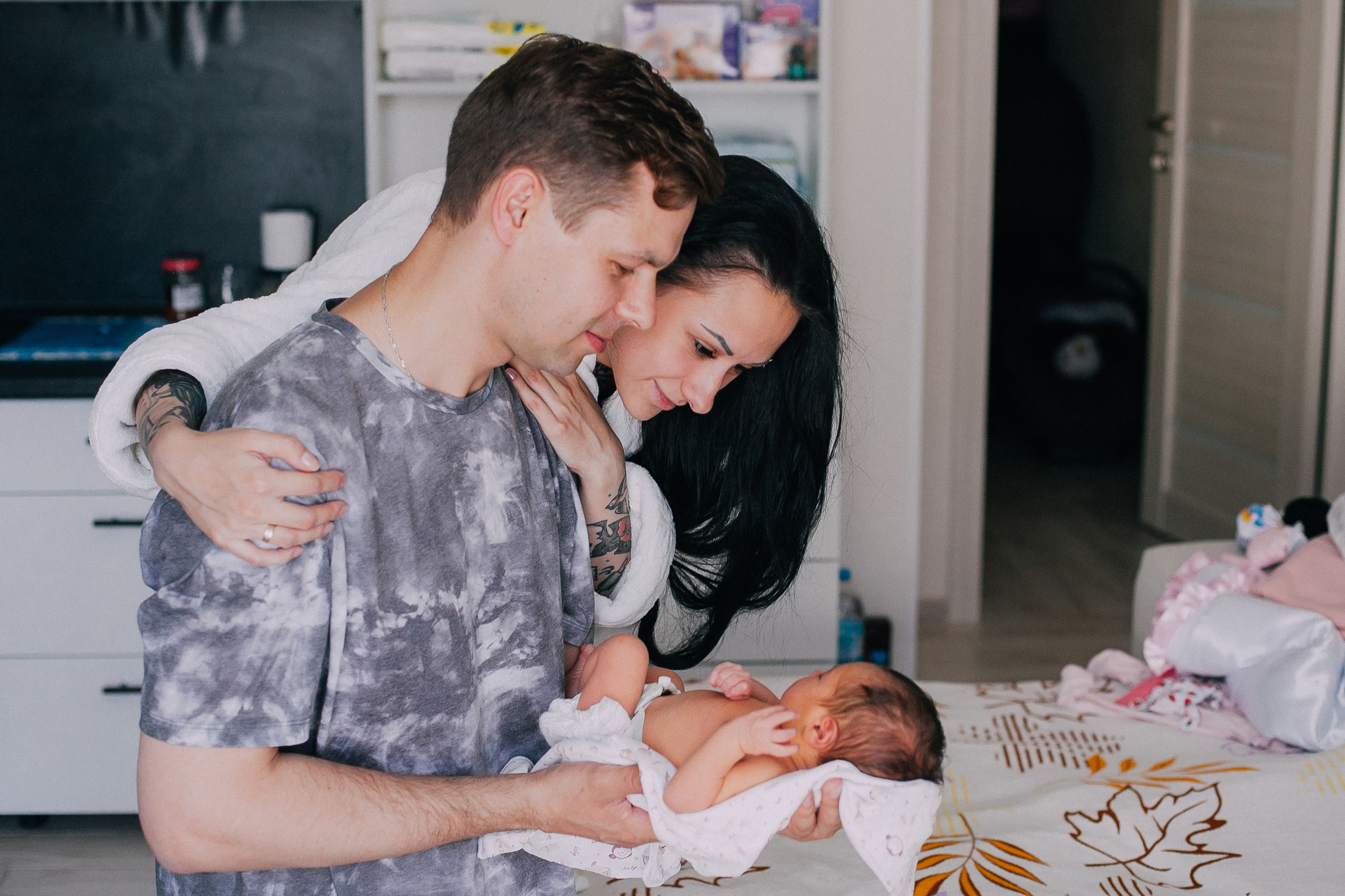 Встреча из роддома.Вера. Семейный и детский фотограф