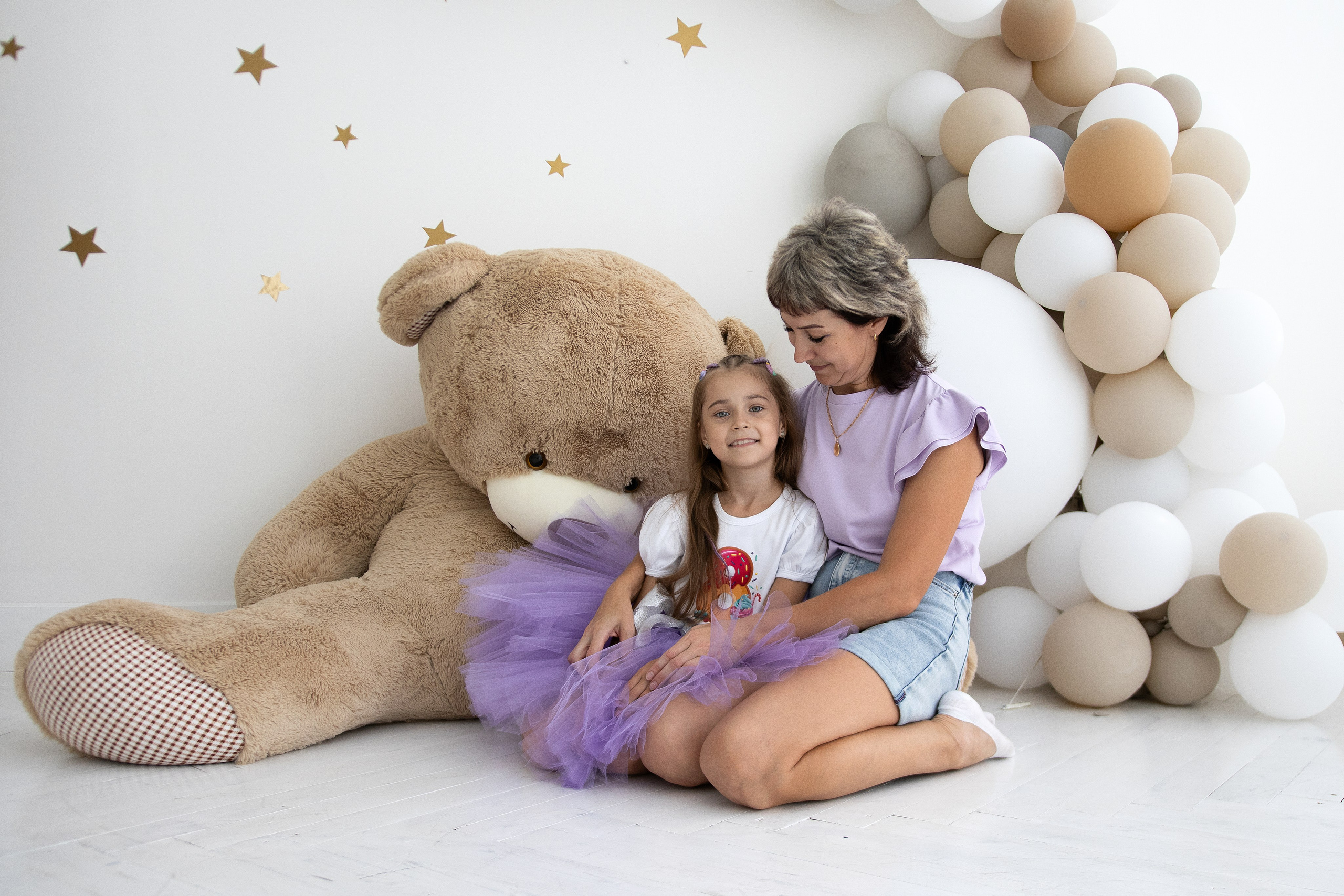 Мама с дочкой на фотосессии