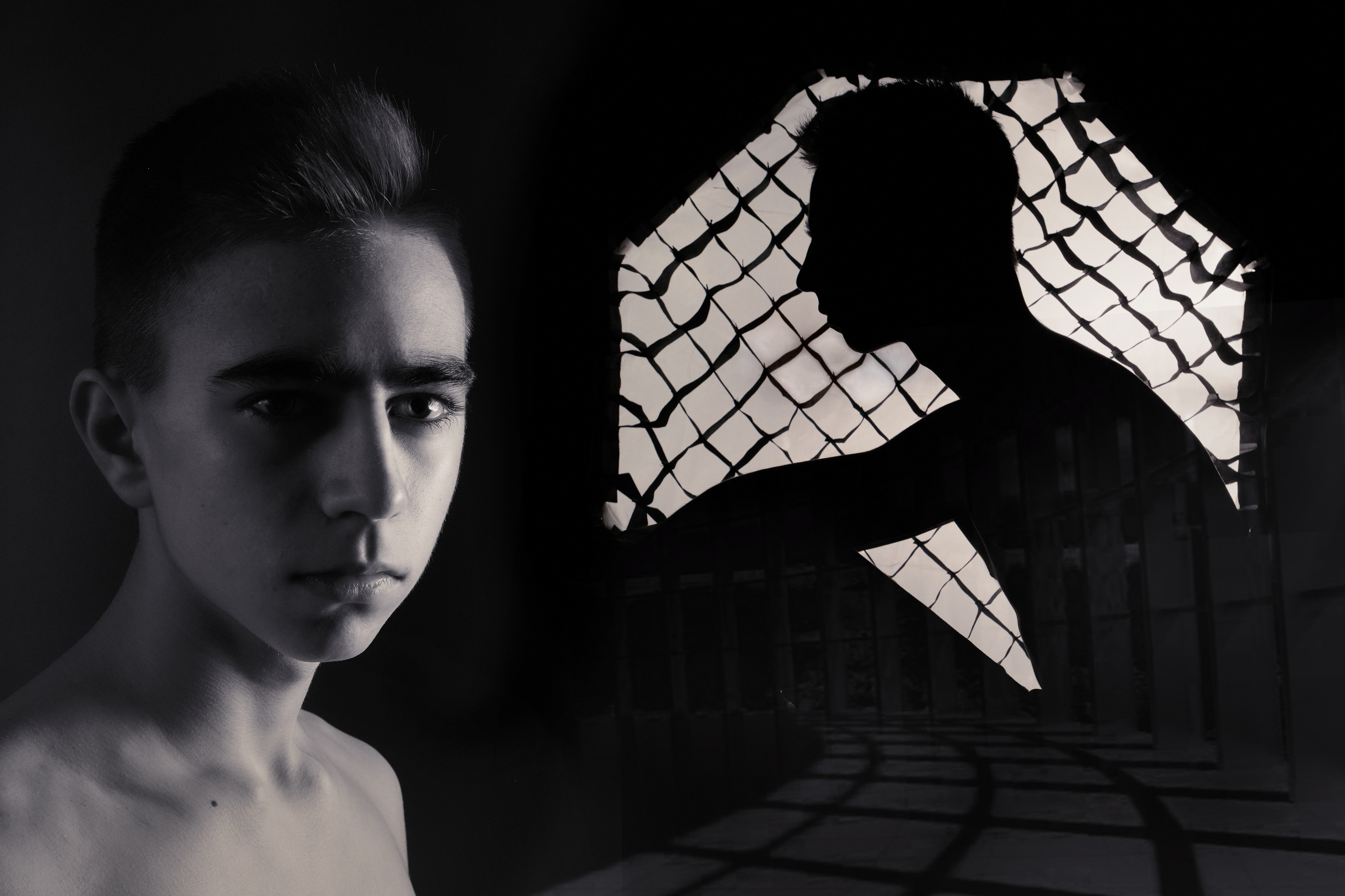 Фото парня в ЧБ