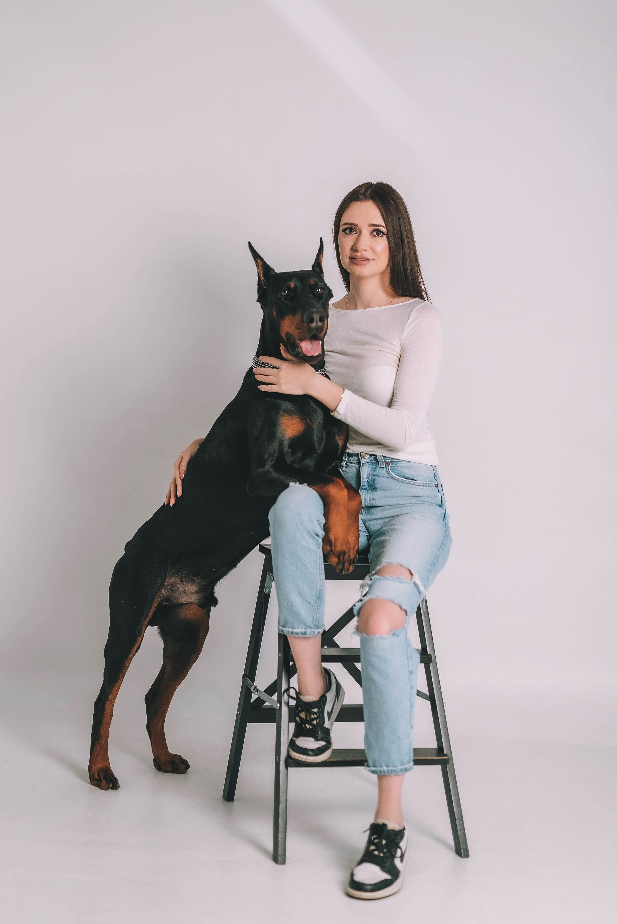 Фотосессия с доберманом. Семейный, детский фотограф в Воронеже Анна Никитина