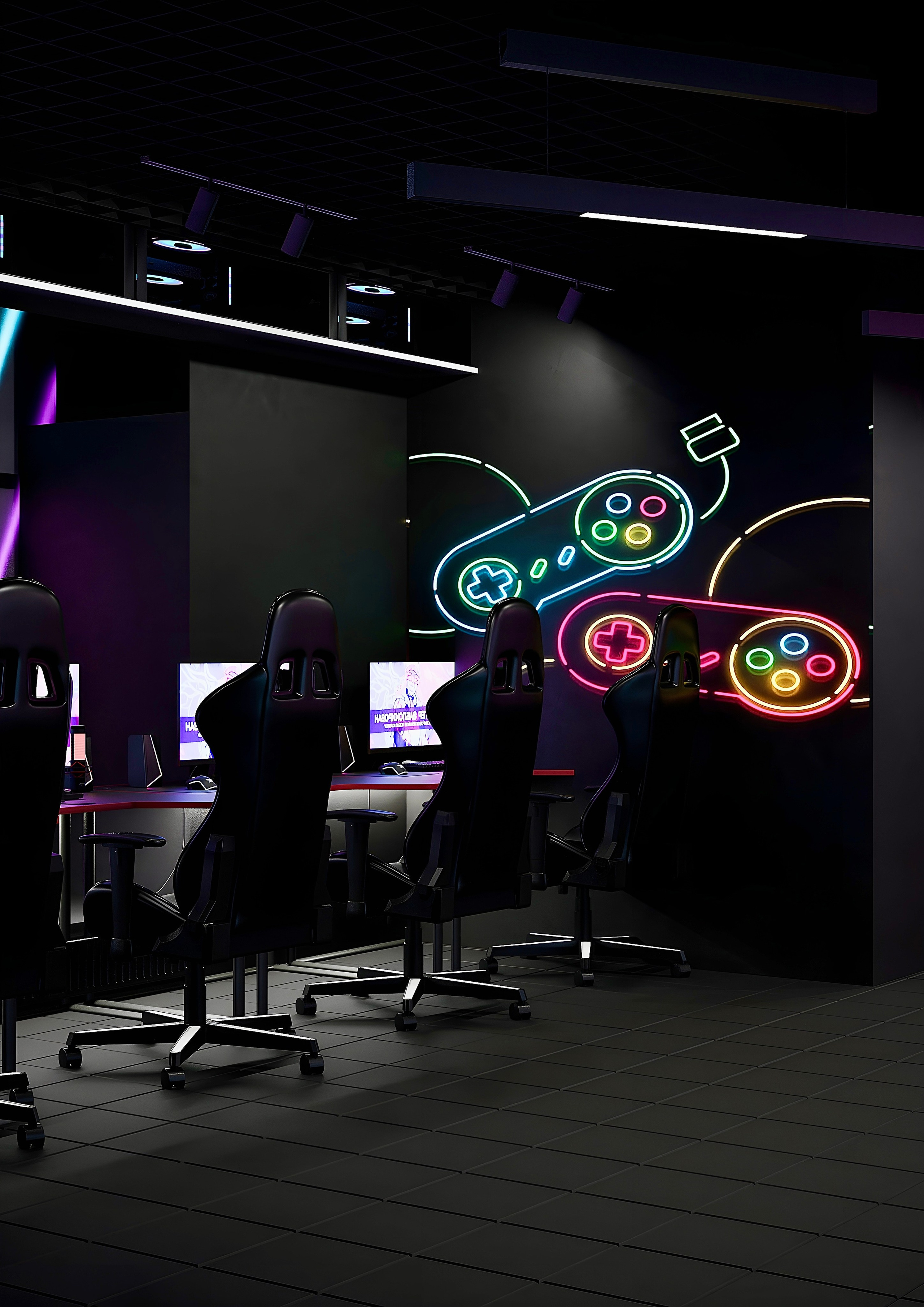 Компьютерный клуб «Soul Game» г. Санкт-Петербург. Батракова Наталья дизайнер интерьеров Санкт-Петербург Москва Архангель