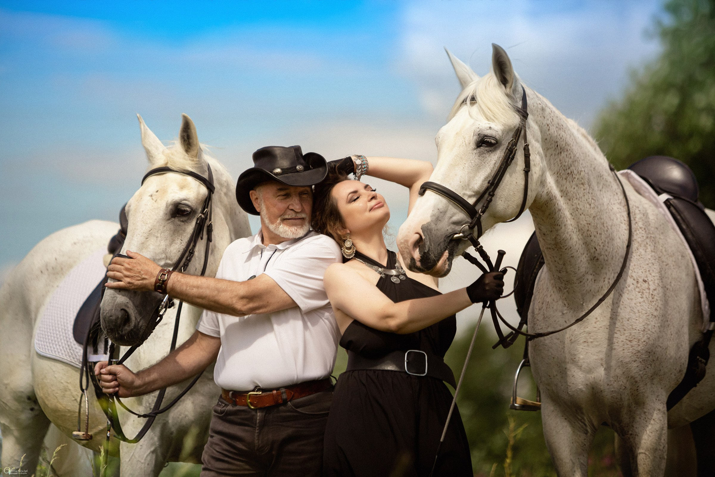 Фотосессии с лошадьми летом. Фотограф женский и мужской портрет Санкт-Петербург