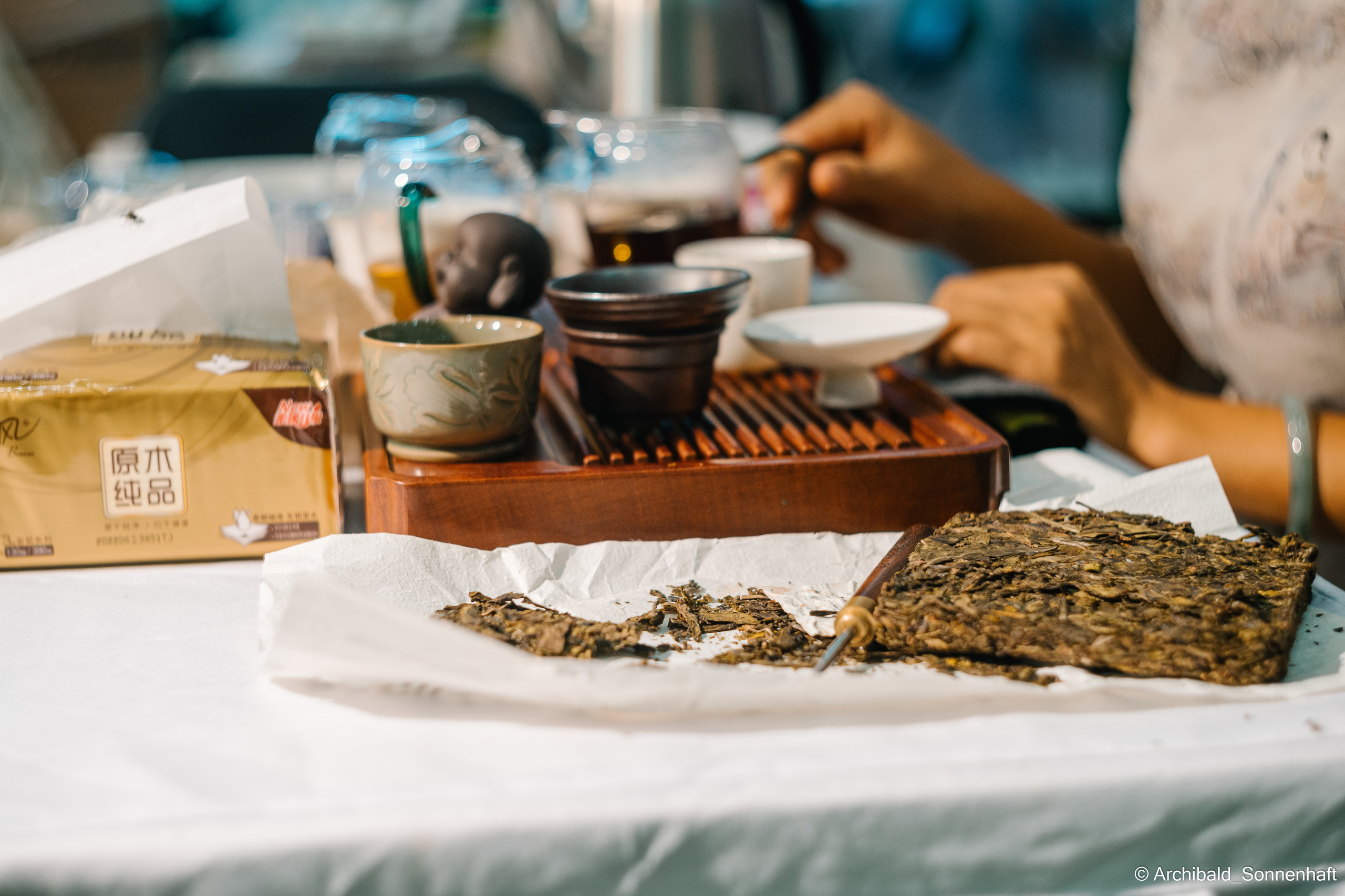 Tea exhibition in Tianjin, China. Photographer in Guangzhou, China. Archibald Sonnenhaft