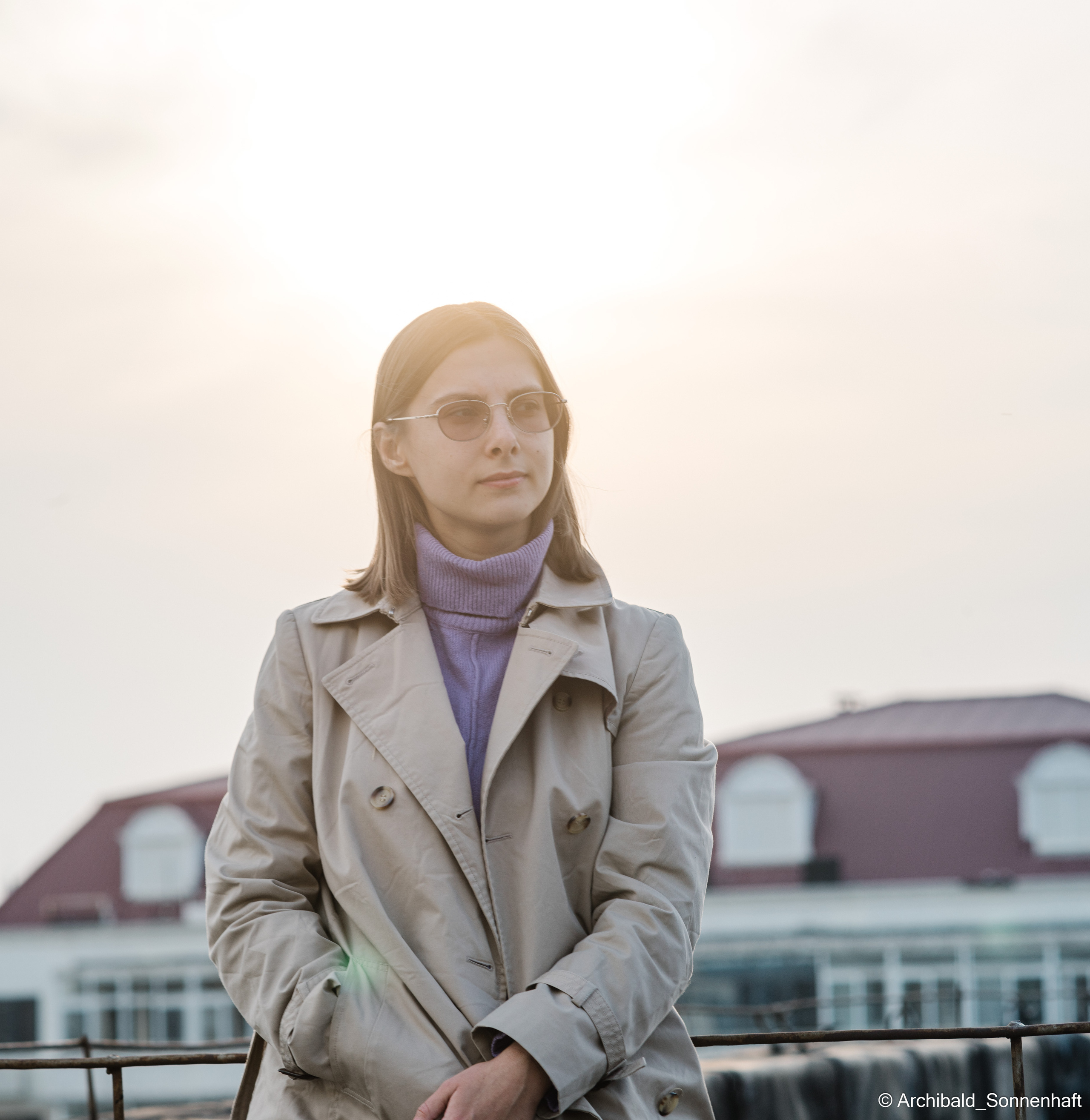 On the roof. Photographer in Guangzhou, China. Archibald Sonnenhaft