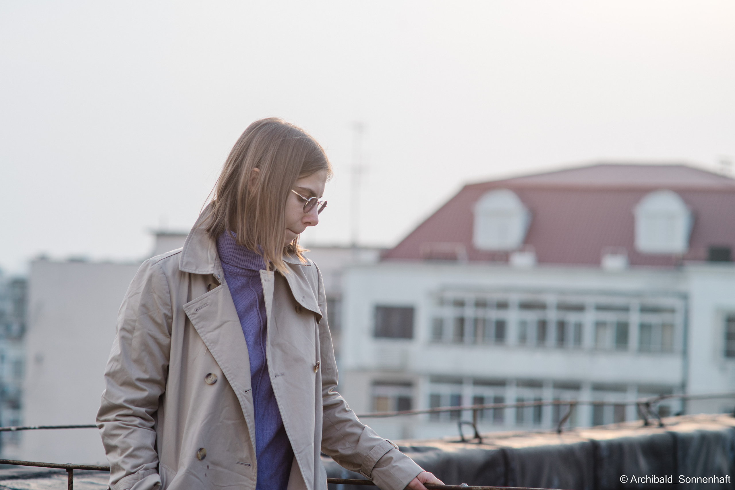 On the roof. Photographer in Guangzhou, China. Archibald Sonnenhaft