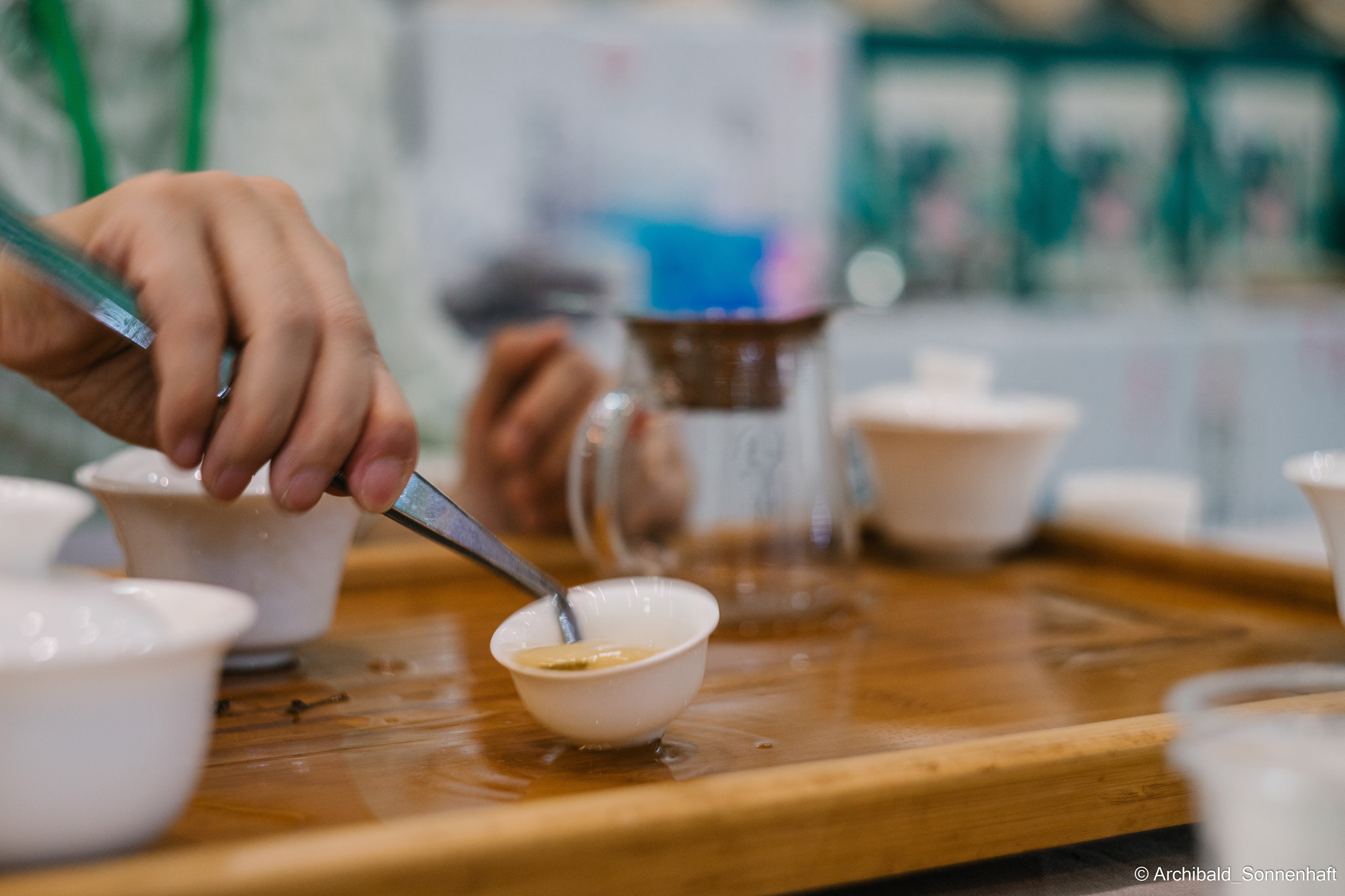 Tea exhibition in Tianjin, China. Photographer in Guangzhou, China. Archibald Sonnenhaft