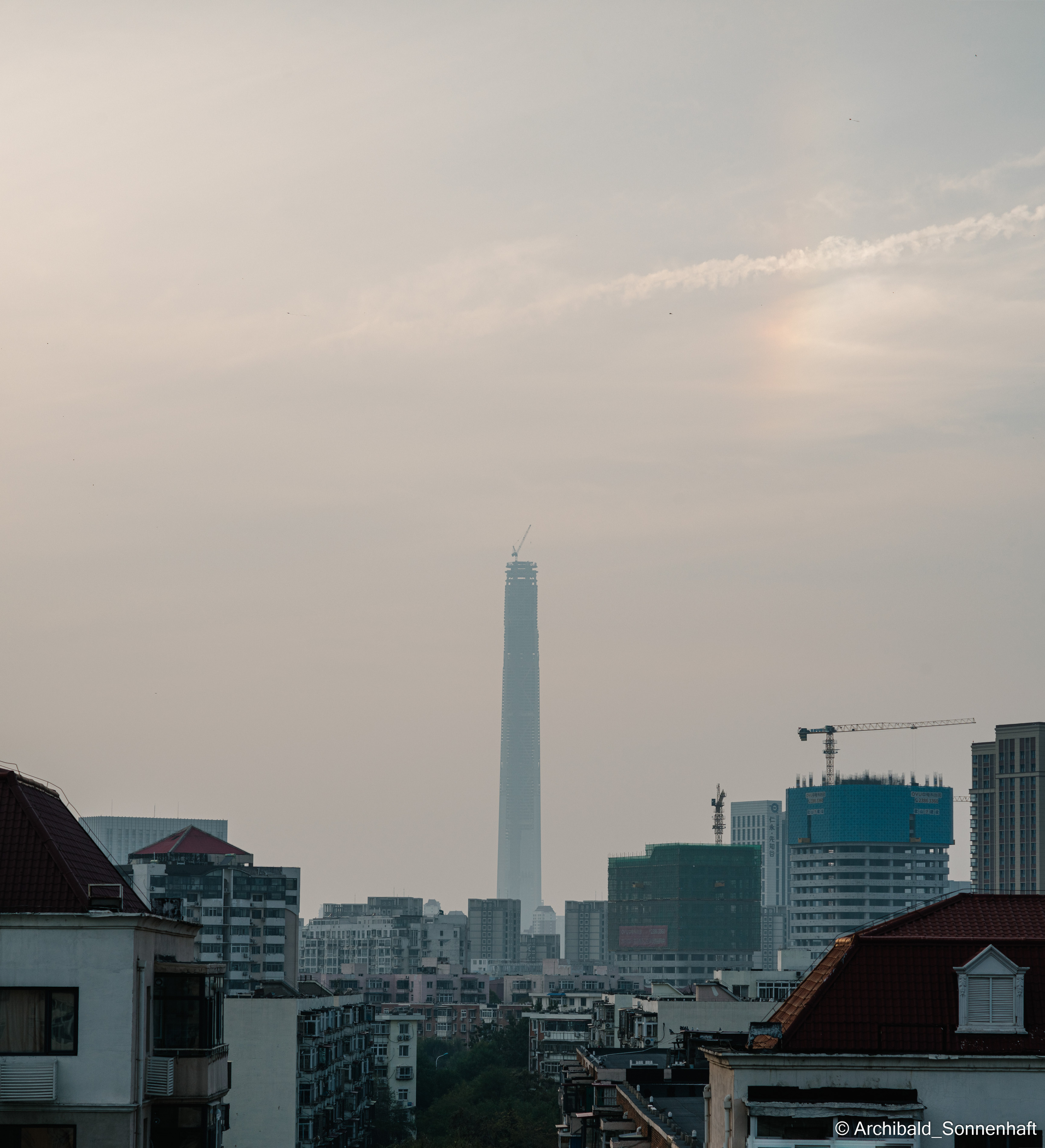 On the roof. Photographer in Guangzhou, China. Archibald Sonnenhaft