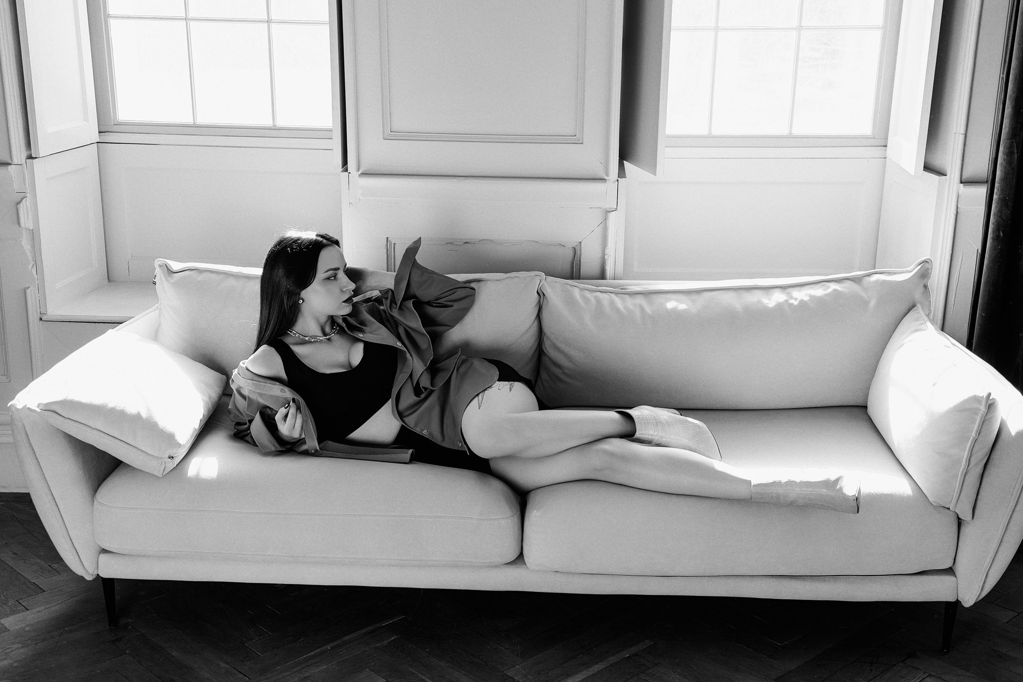 Женская фотосессия в винтажной студии Тюмени — Натали. Фотограф Дарья Мустафина, Тюмень