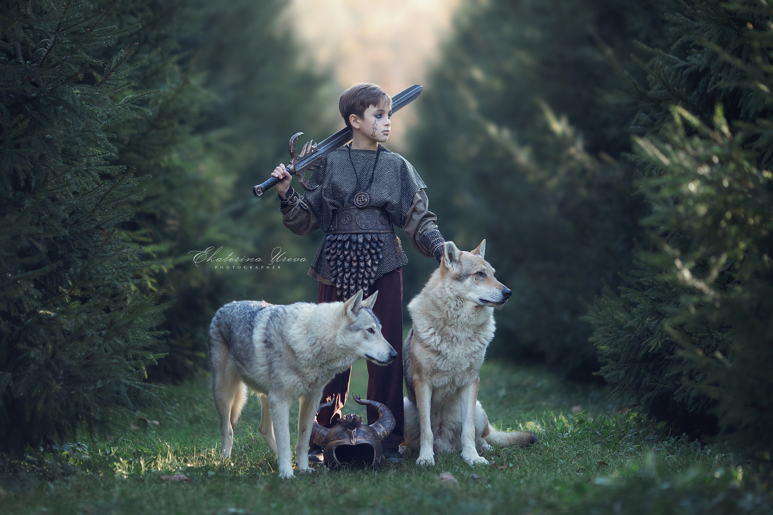 Viking & Wolf. Children’s and family photographer Ekaterina Ureva in Moscow