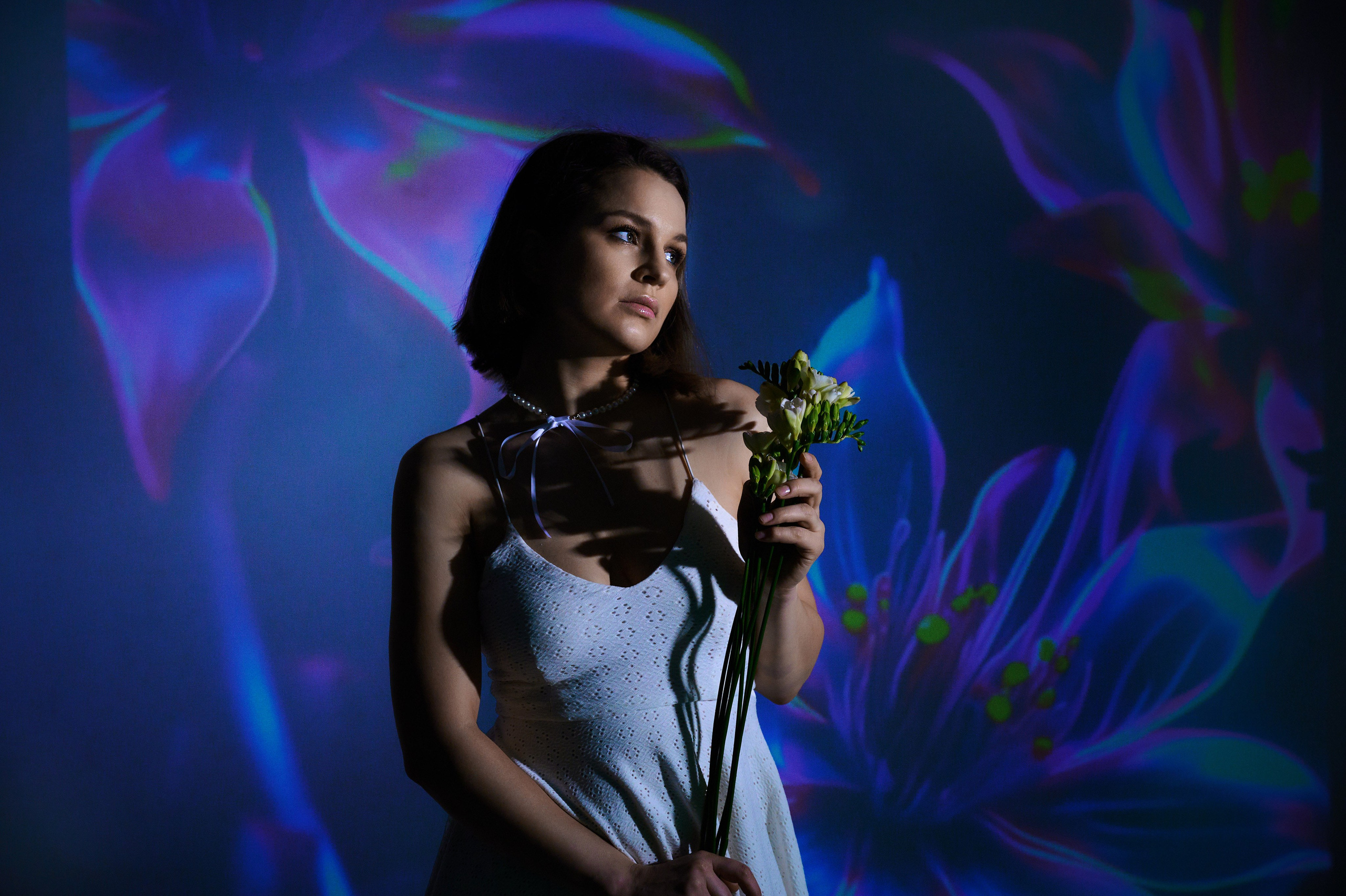 Фотосессия Ксении с проектором