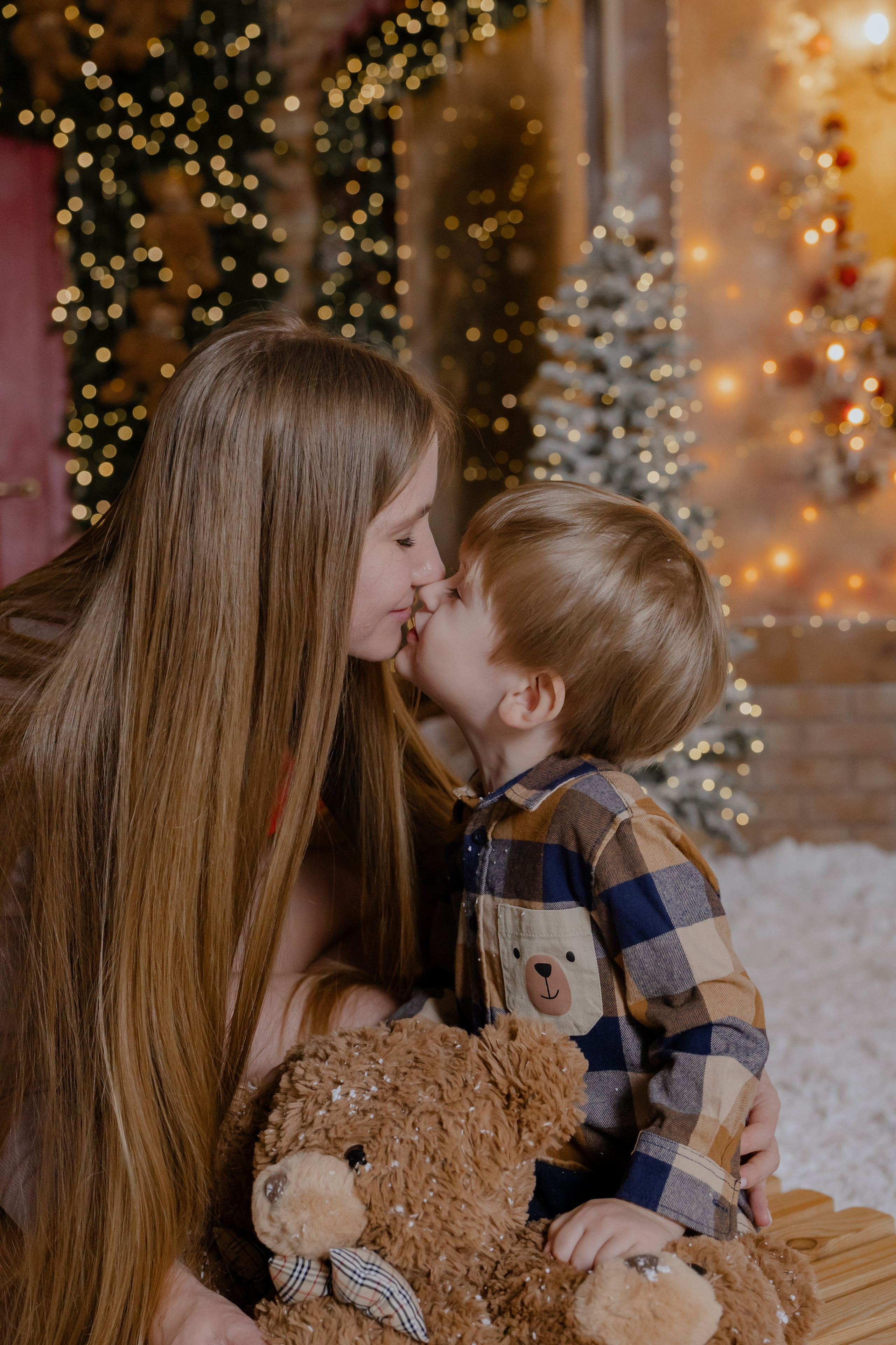 Новогодняя семейная съемка в студии. Фотограф в Новосибирске Екатерина Васильева