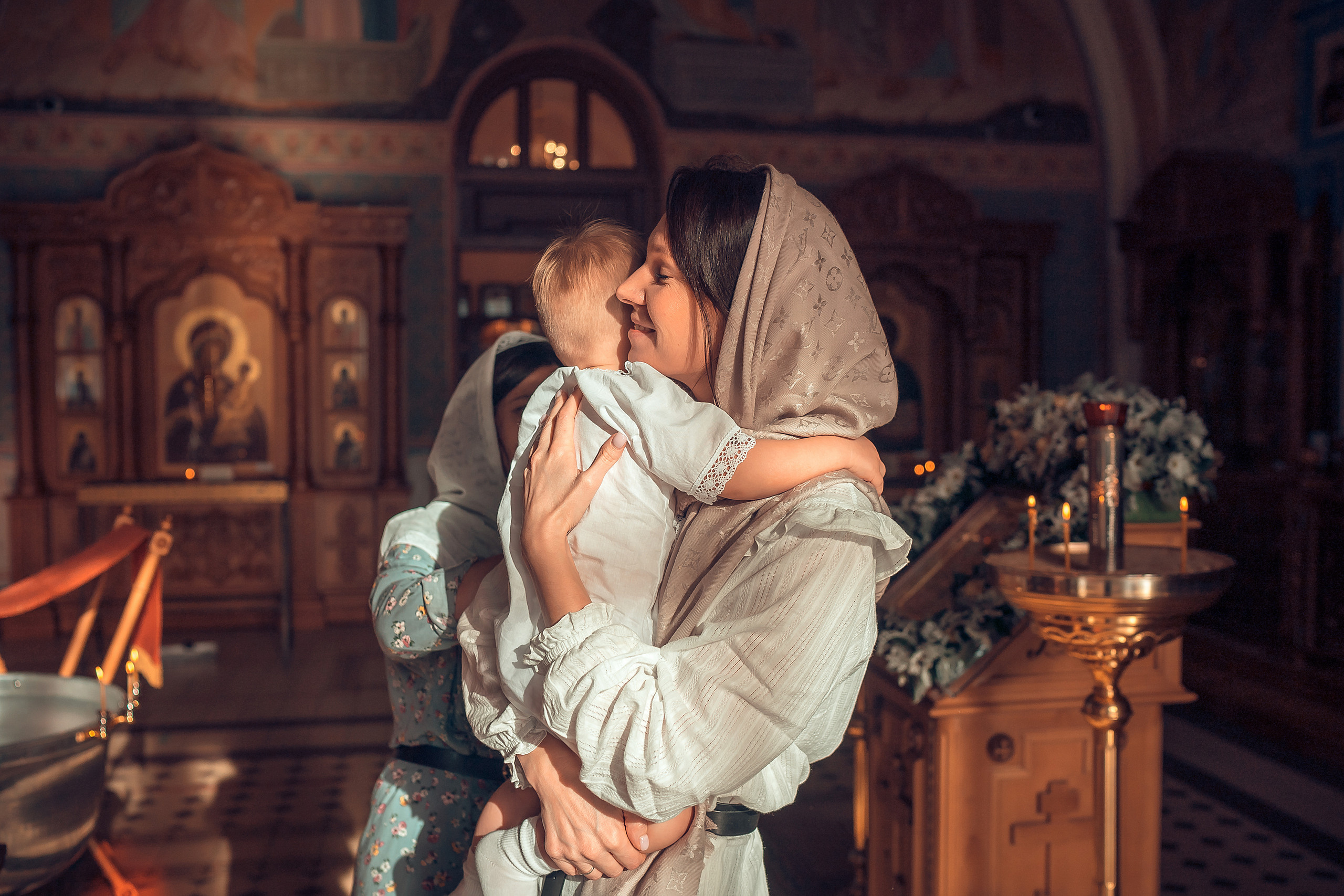 Крещение Алексия Храм Иоанна Предтечи. Фотограф на Крещение и Венчание в Красноярске Рамазанова Юлия