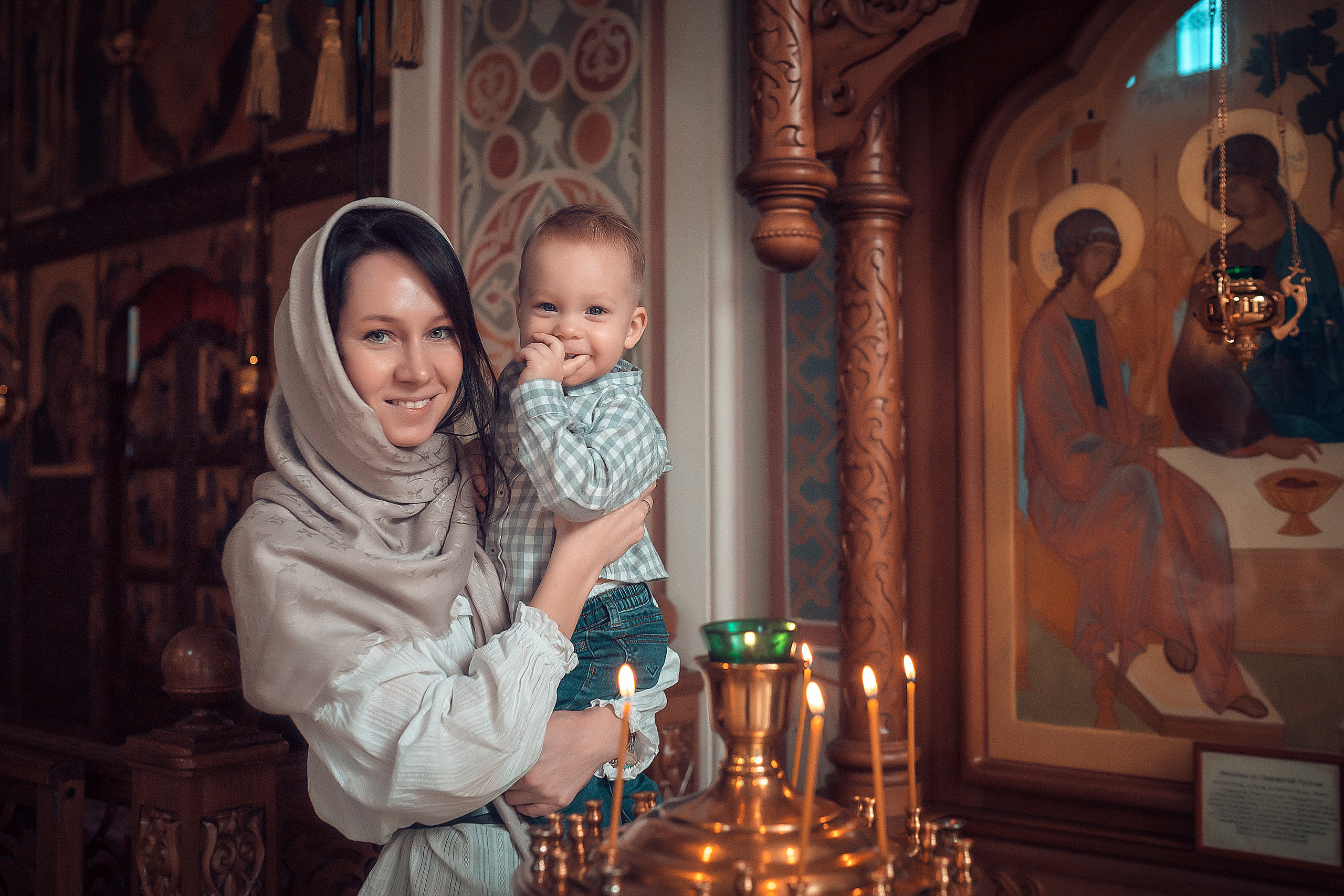 Крещение Алексия Храм Иоанна Предтечи. Фотограф на Крещение и Венчание в Красноярске Рамазанова Юлия