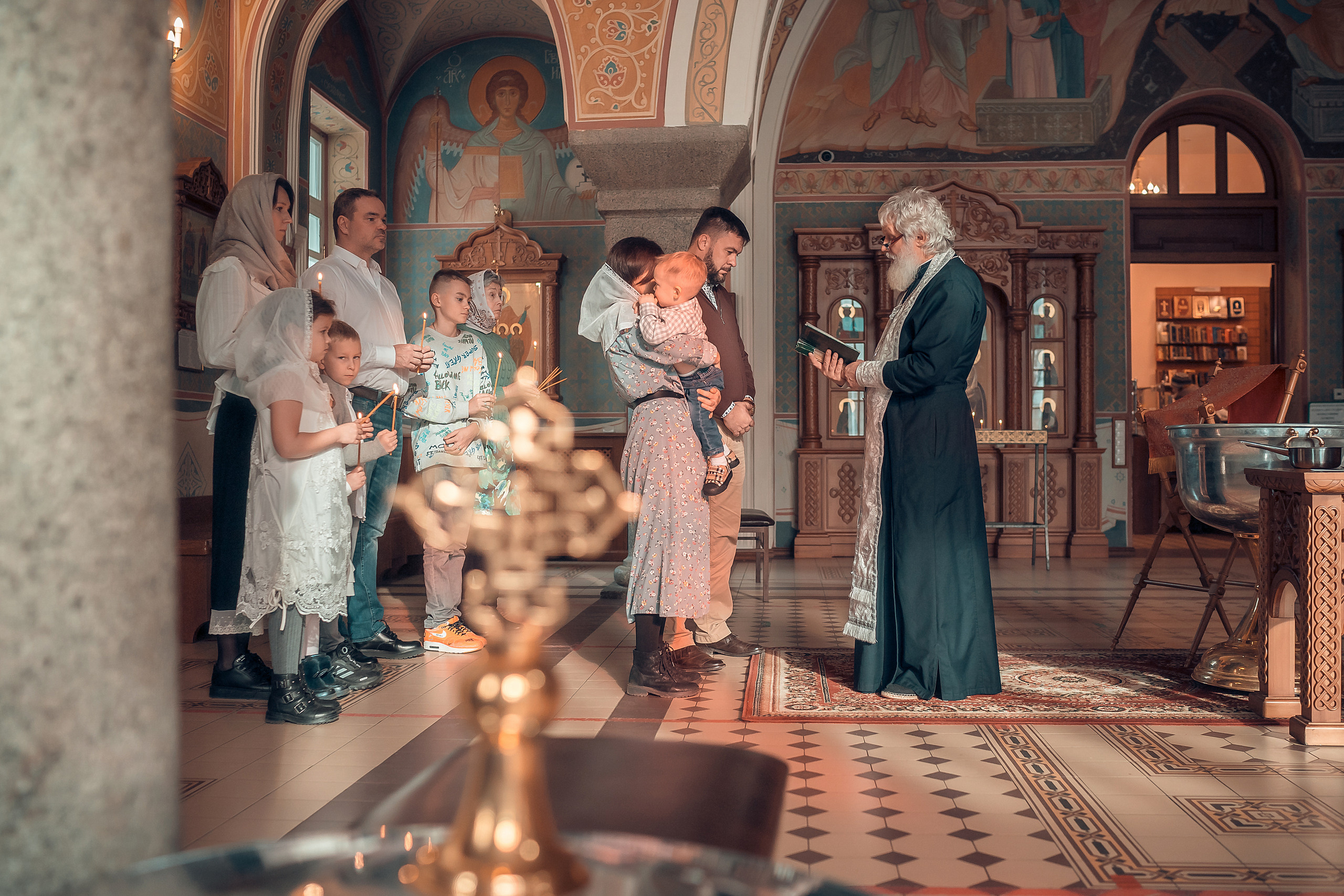 Крещение Алексия Храм Иоанна Предтечи. Фотограф на Крещение и Венчание в Красноярске Рамазанова Юлия