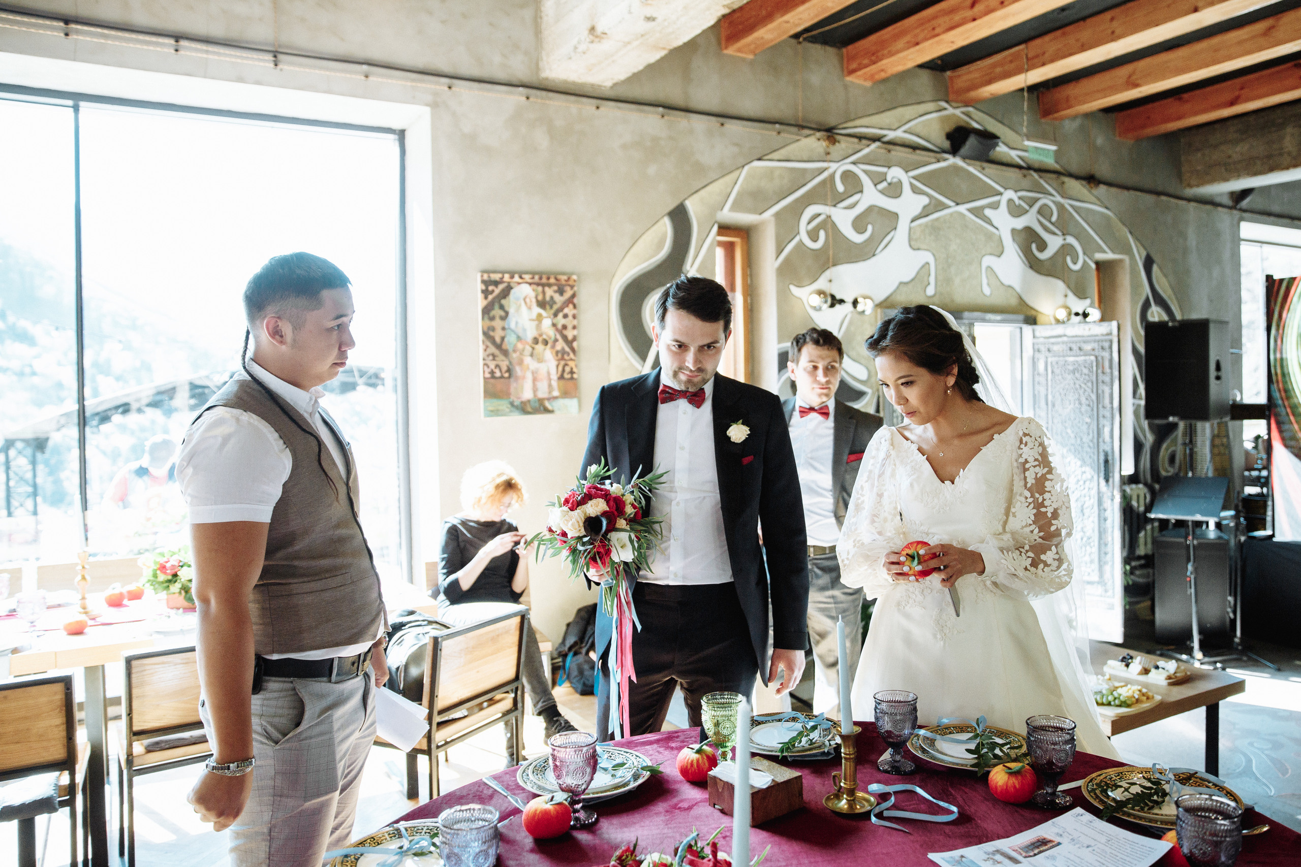 Айгерим и Бенджамин. Алматы. Qazaq Auyl. Свадебный фотограф в Алматы Николай Киреев