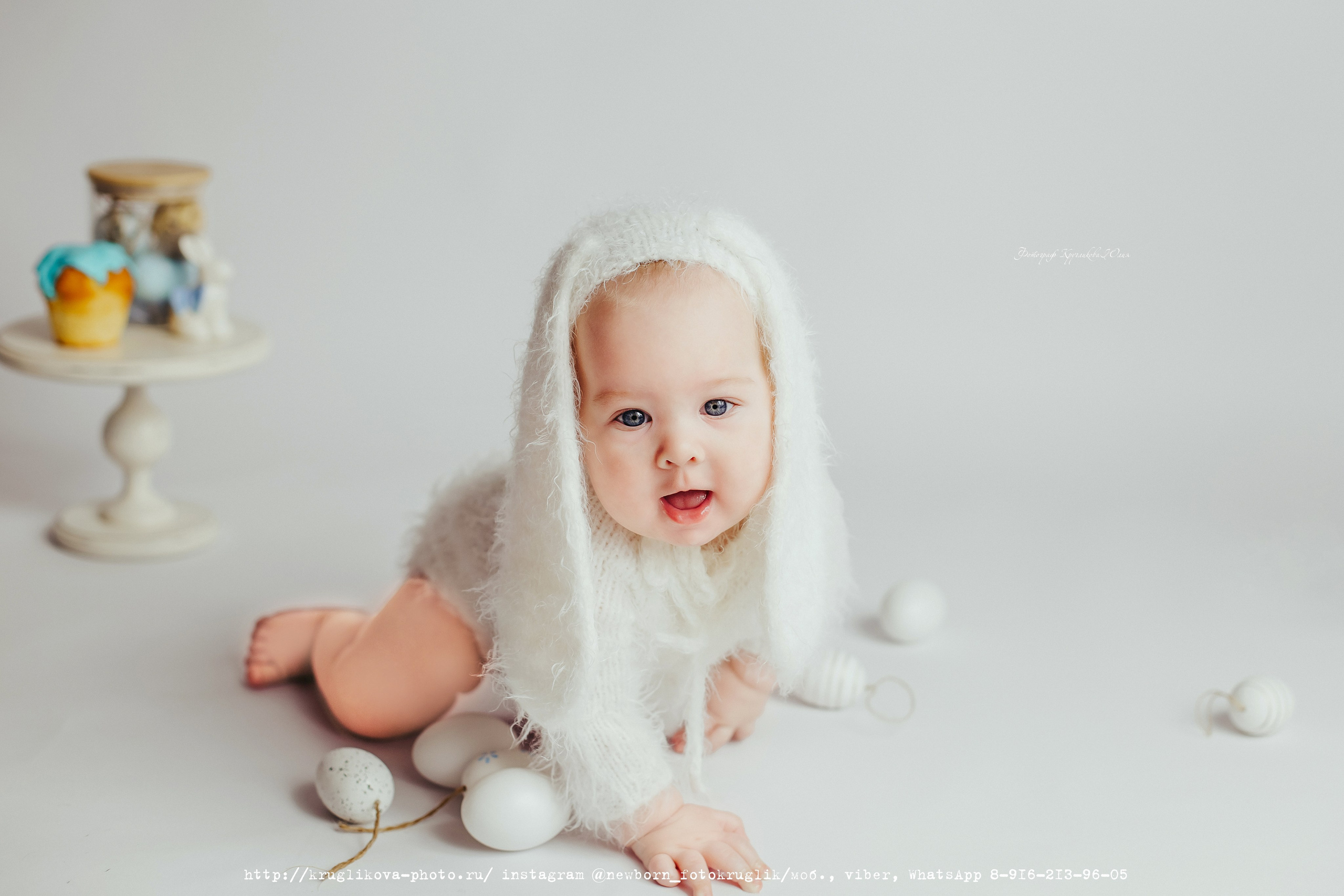 Пасхальная фотосессия для малыша до года. Фотограф новорожденных и детский в Сергиевом Посаде Кругликова Юлия