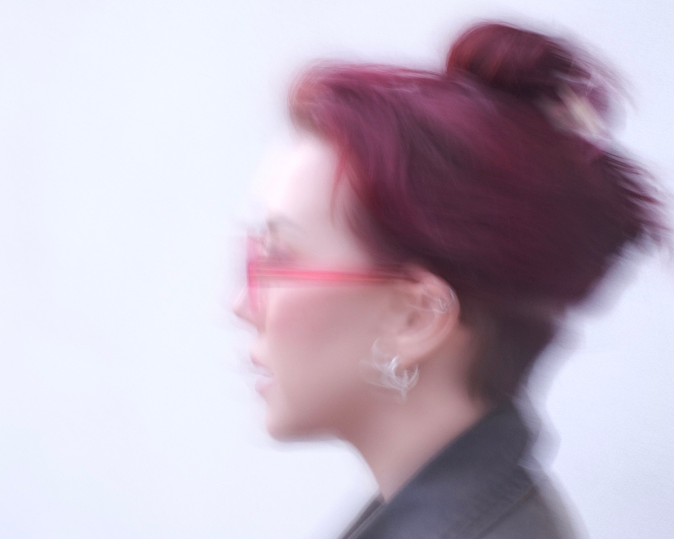 Портрет девушки цветной на выдержке 