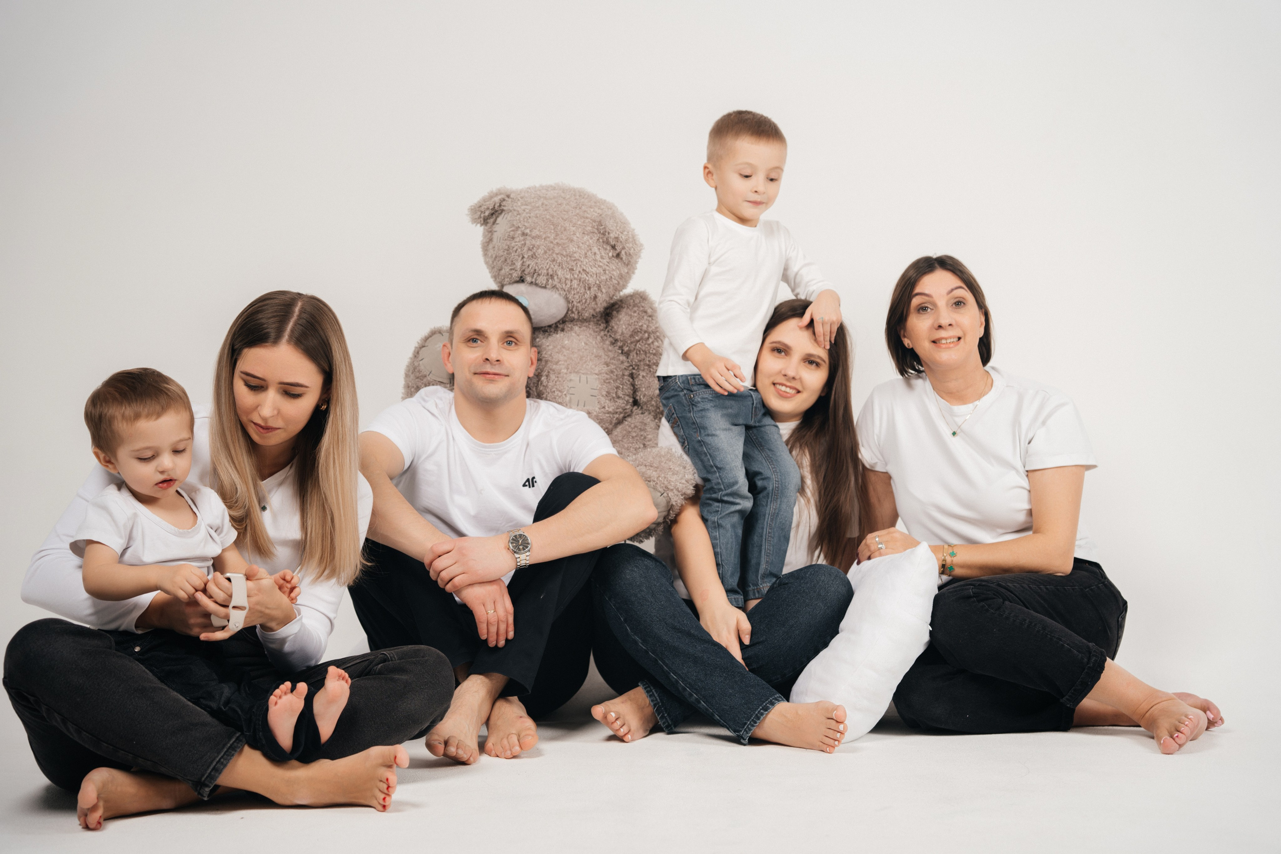 большая семейная фотосессия