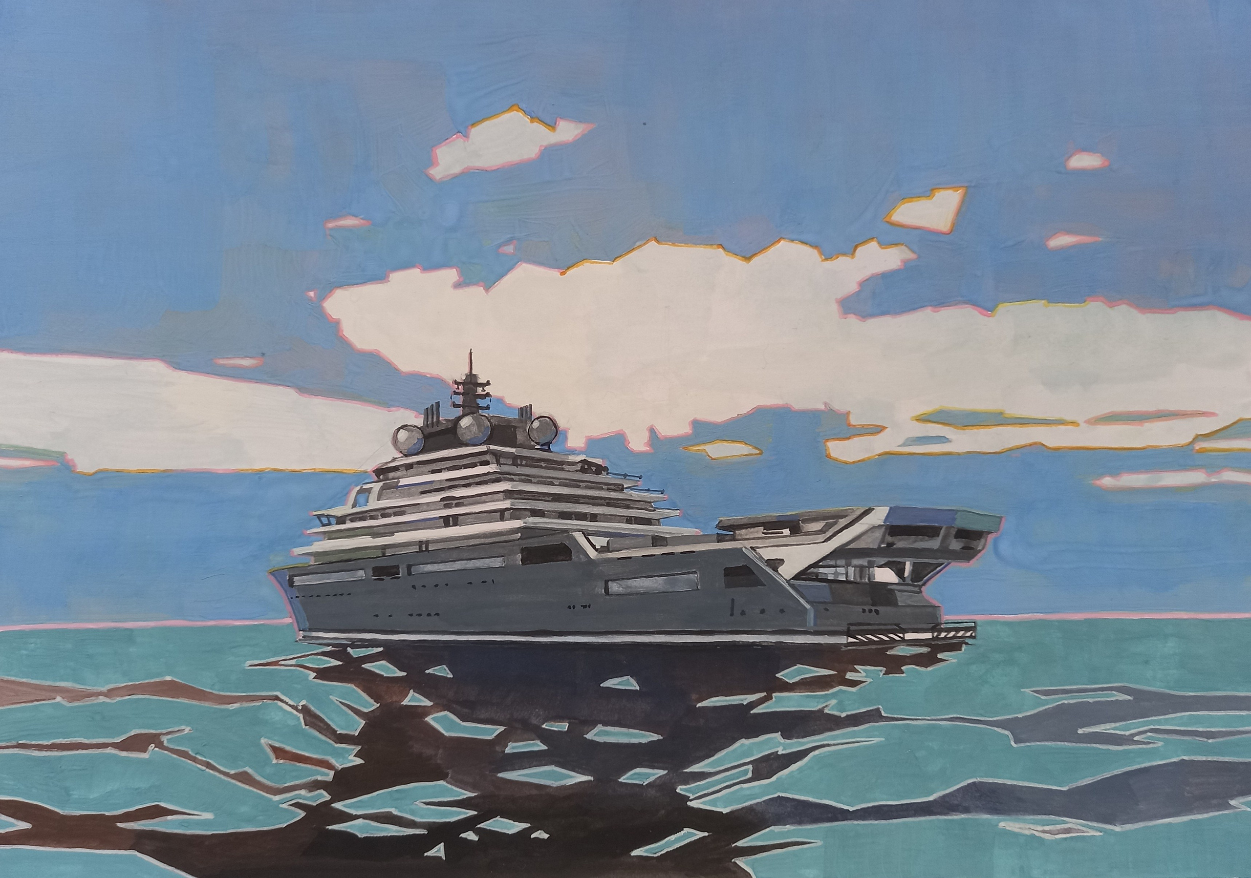 Безвременье (эскиз, бумага, гуашь)