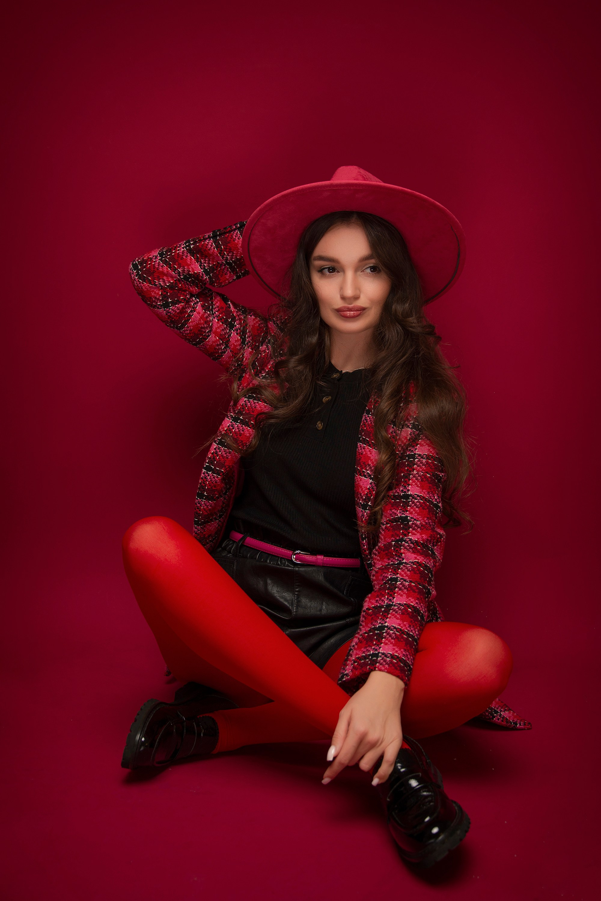 Фотосессия в красном