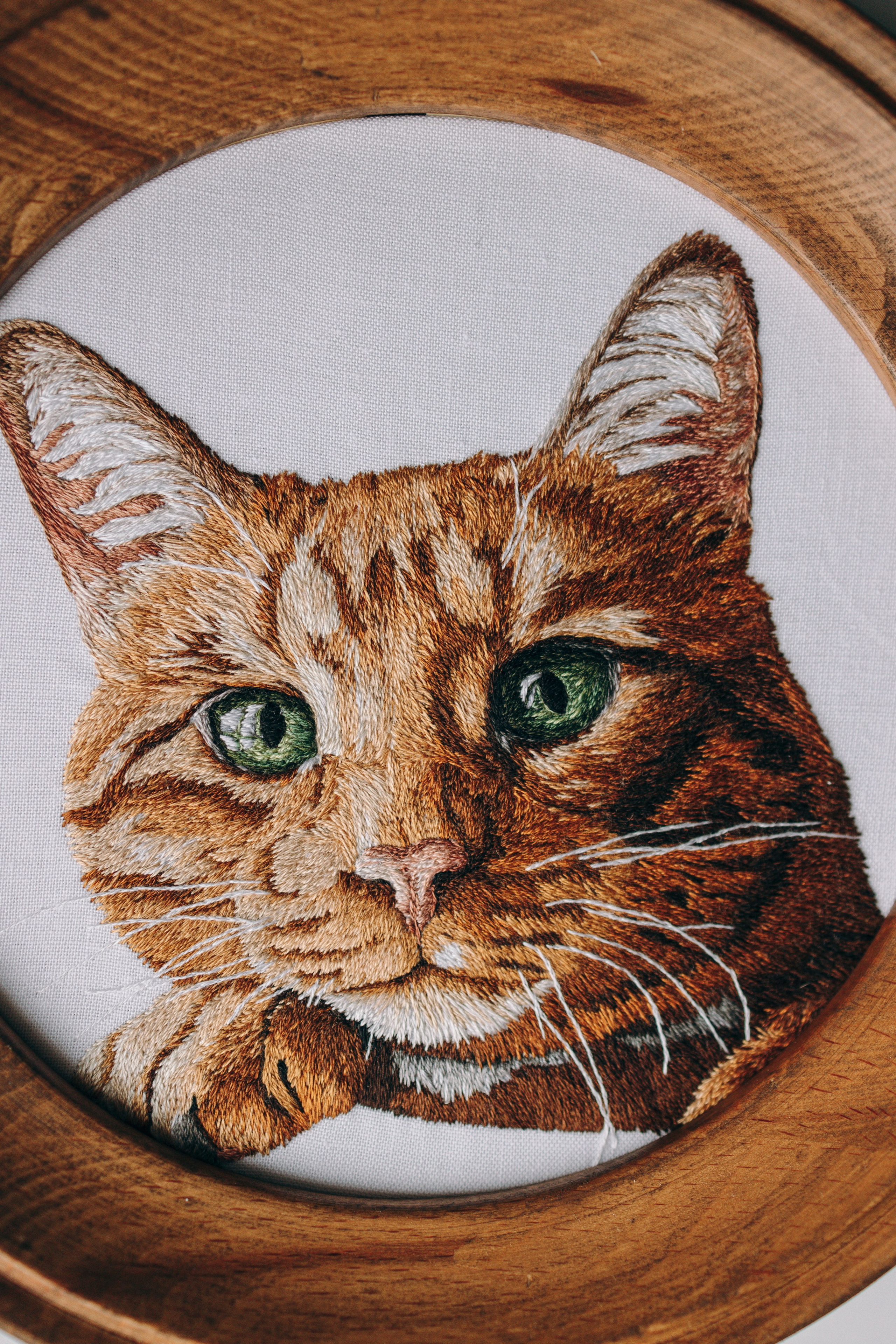 Портфолио. Портретная вышивка питомцев