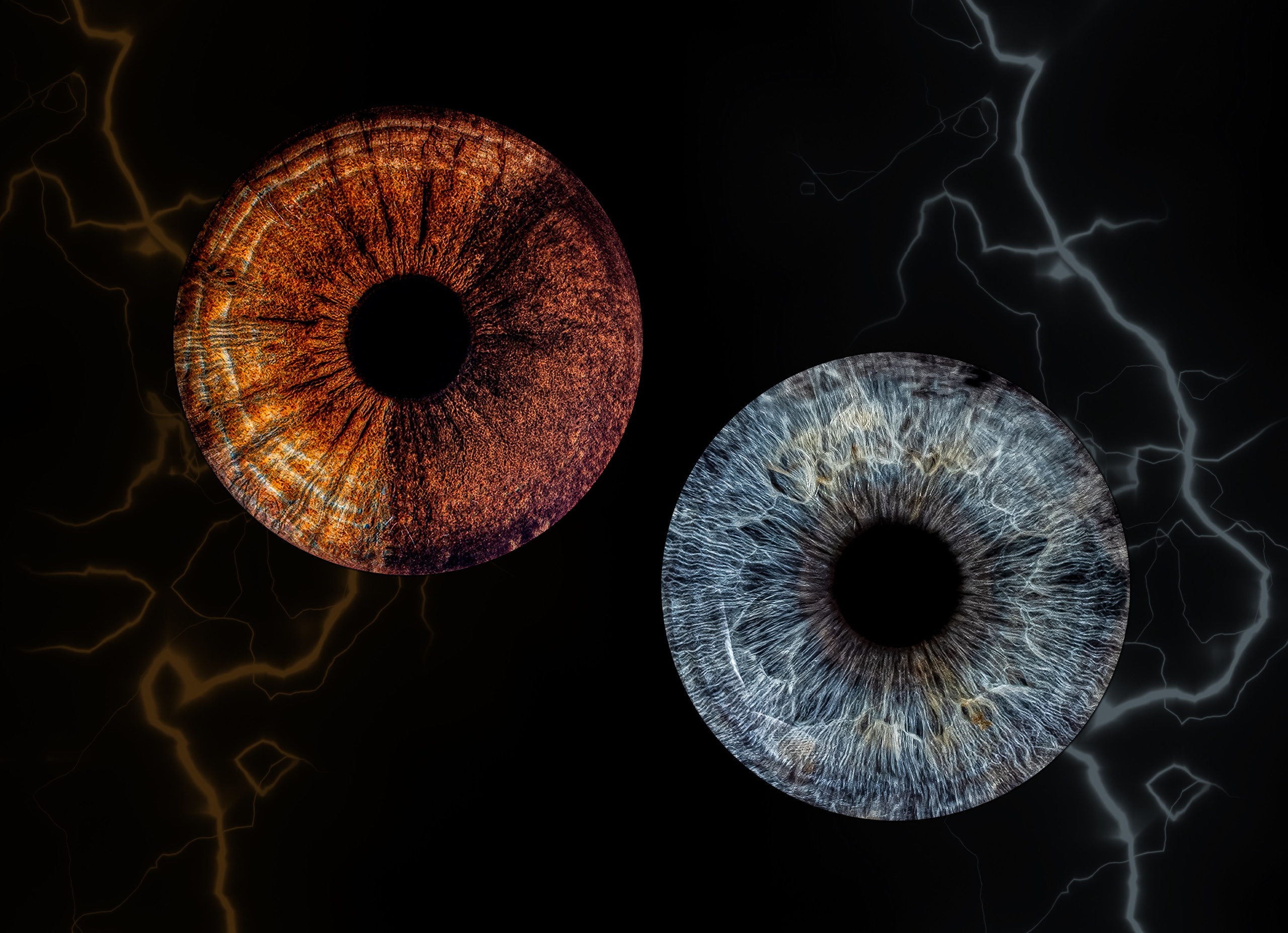 Эффекты. Макро Фото радужки глаза в Зеленоградске