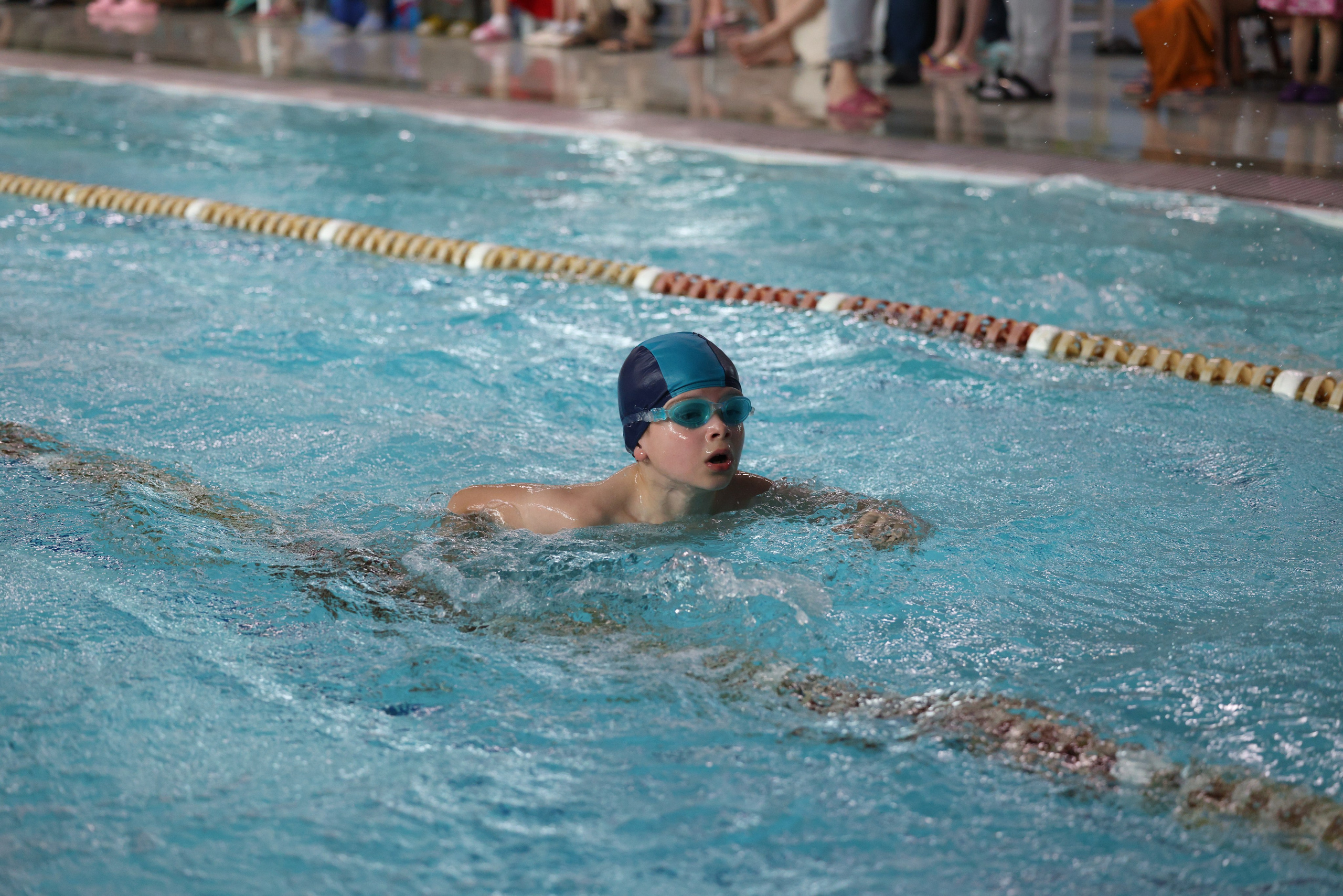 Веселый дельфин. Плавание. Дети 8-9 лет. Фотограф Александр Заломаев