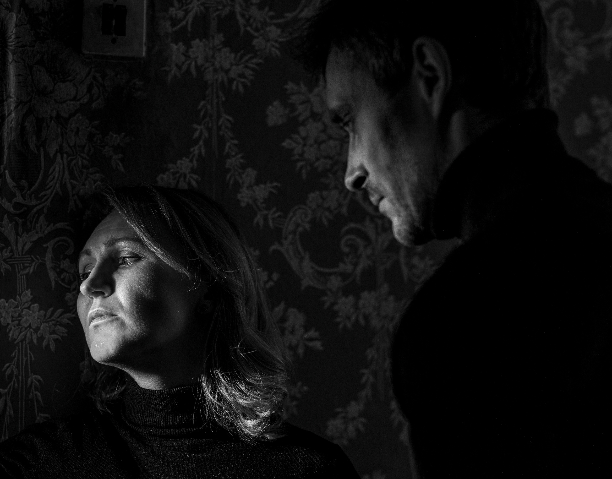 Съемка чудесной пары в стиле кино. Женский семейный фотограф Тула Москва Захарова Анна