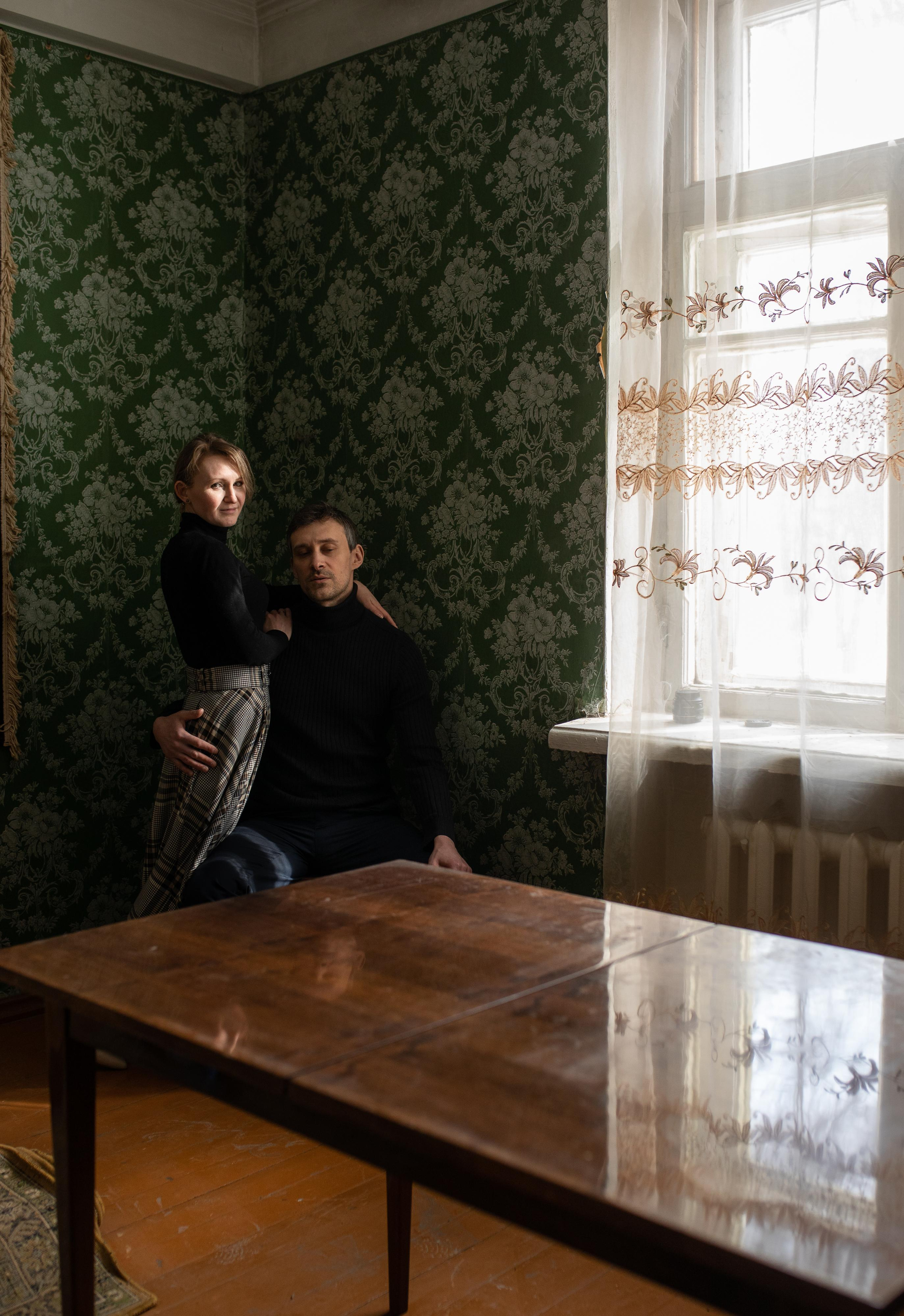 Съемка чудесной пары в стиле кино. Женский семейный фотограф Тула Москва Захарова Анна