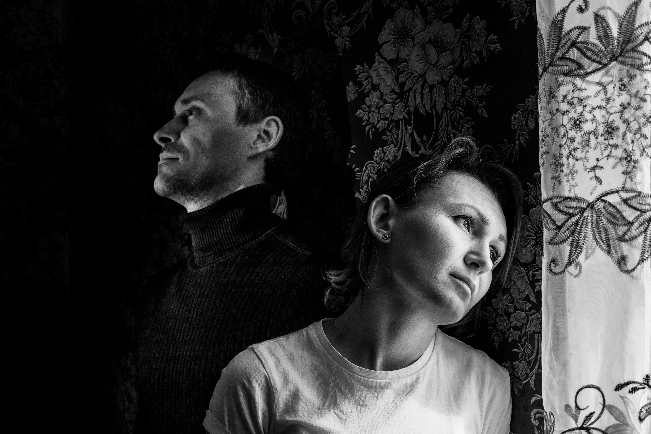 Съемка чудесной пары в стиле кино. Женский семейный фотограф Тула Москва Захарова Анна