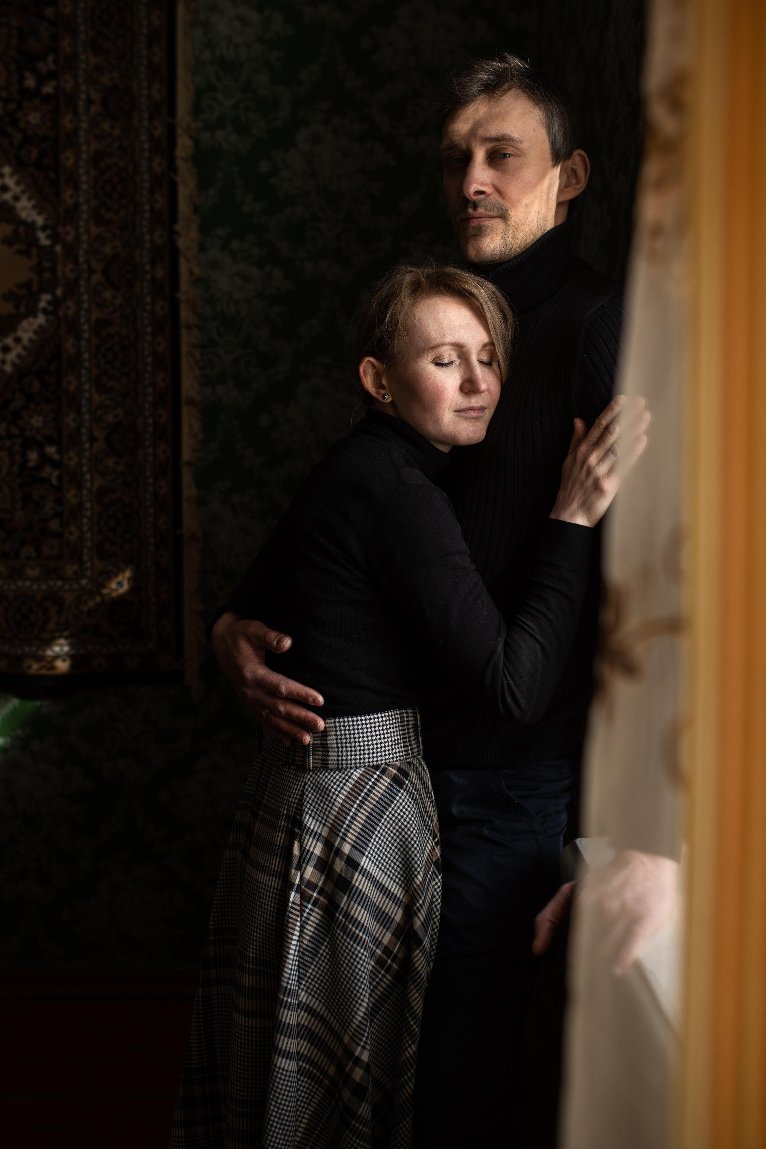 Съемка чудесной пары в стиле кино. Женский семейный фотограф Тула Москва Захарова Анна