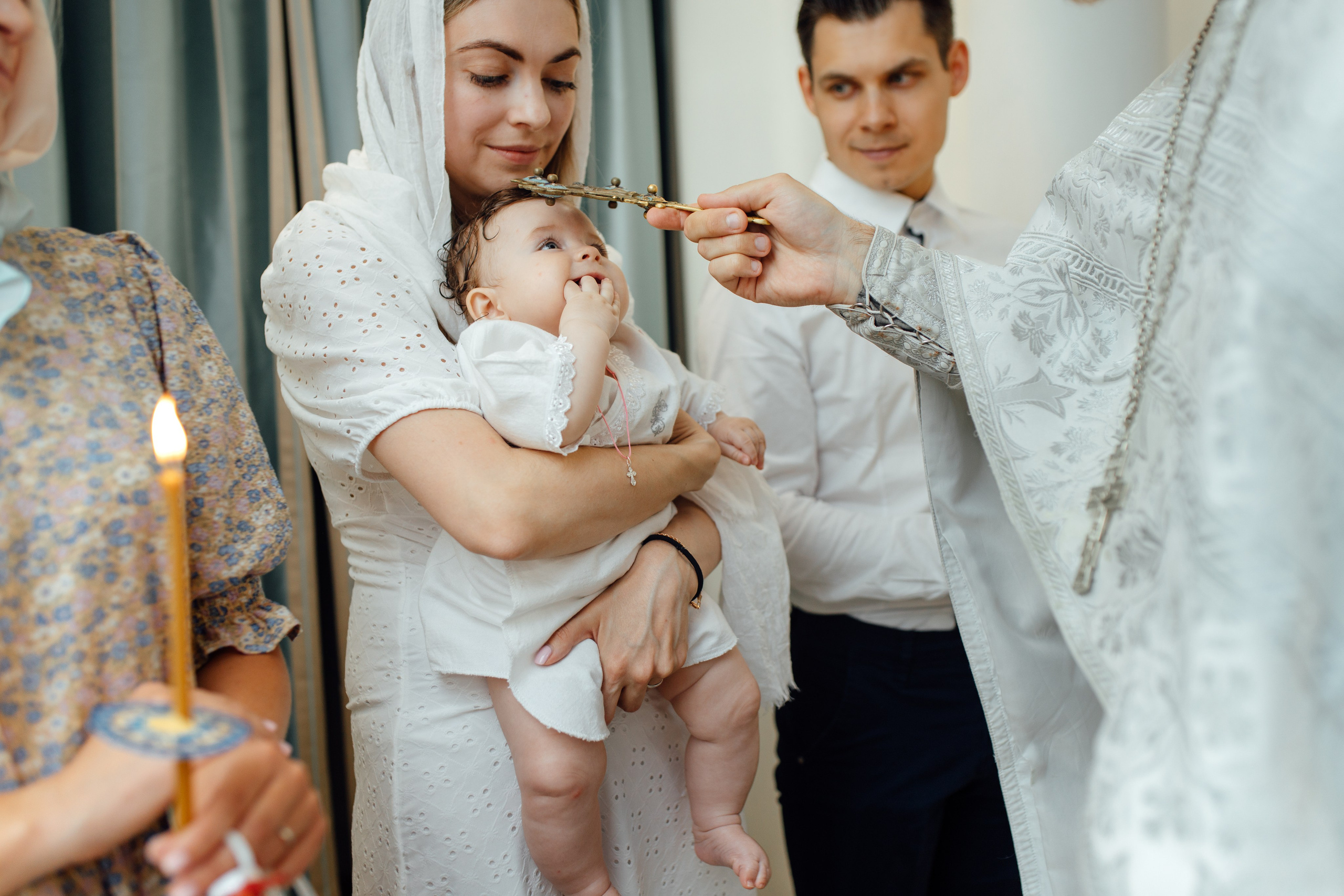 Крещение Аделины, храм Святой Троицы, июль 2024