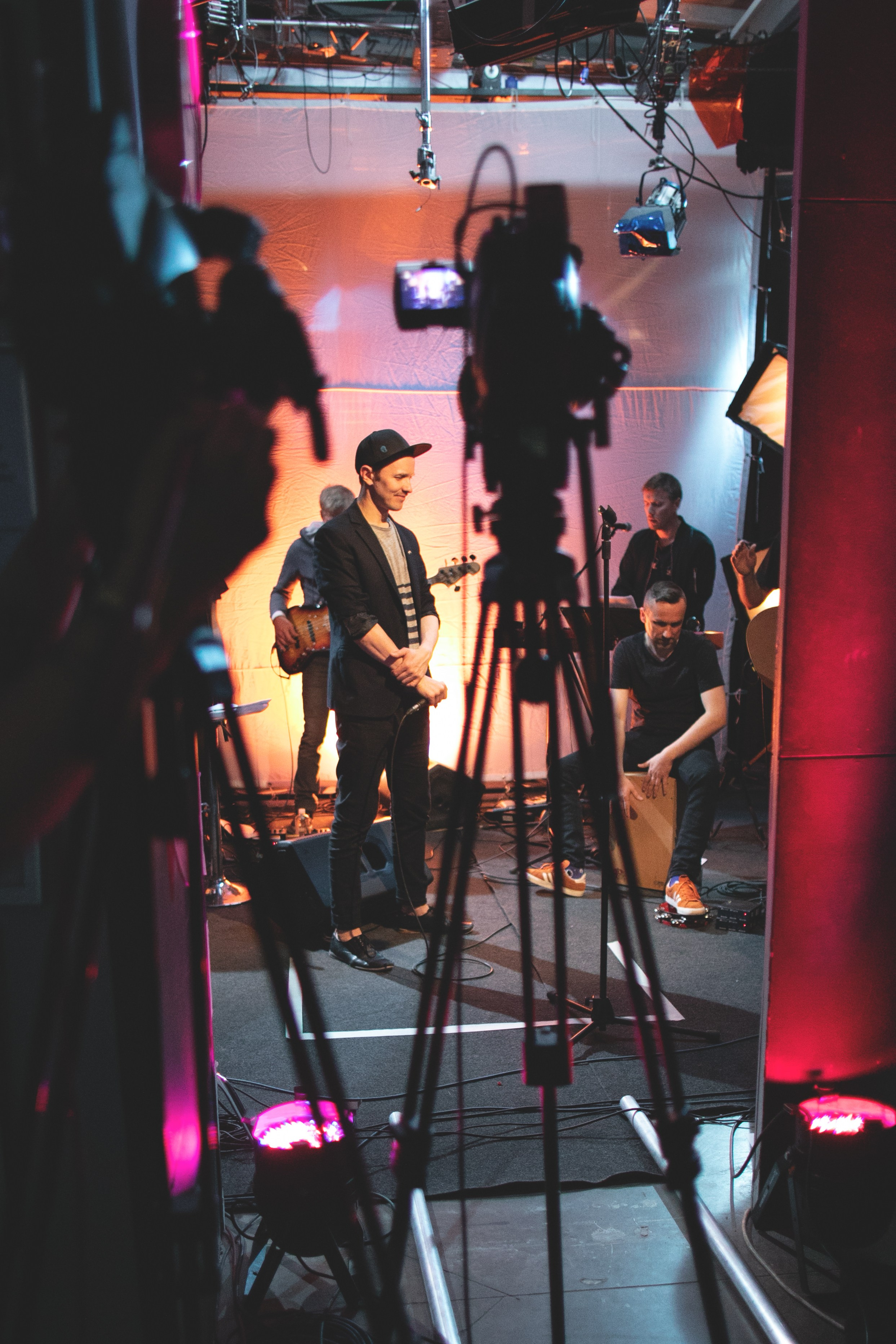 латышская группа Brainstorm Prata Vetra на съемках передачи Дождь в Москве