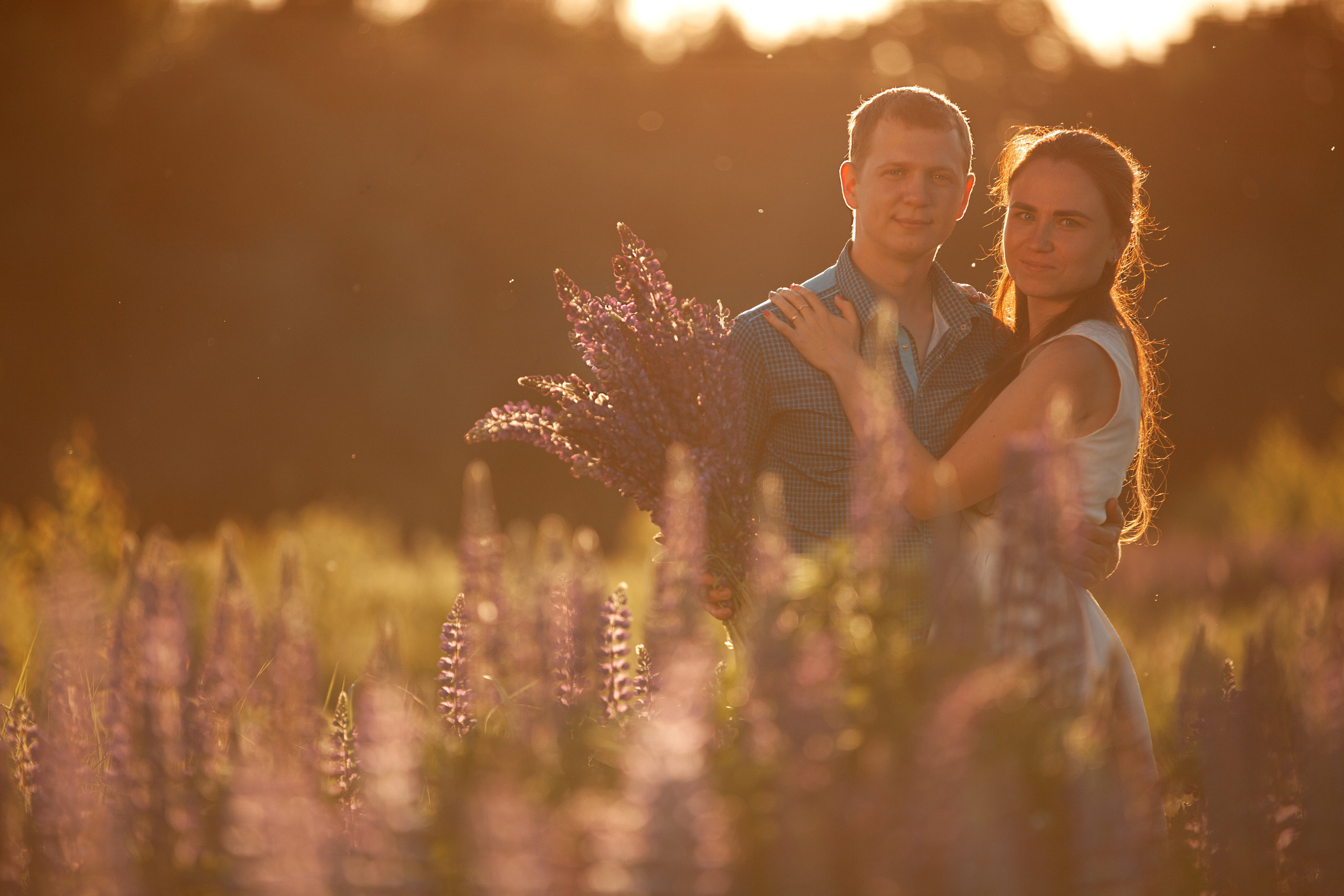 Сергей и Наталья. Люпины. Семейный, школьный фотограф в Нижнем Новгороде Елена Сентюрева